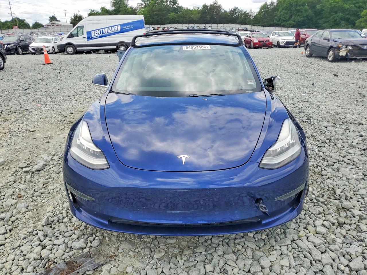 2018 Tesla Model 3 Blue vin: 5YJ3E1EA9JF042823