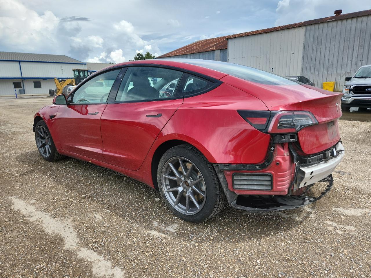 2022 Tesla Model 3 Red vin: 5YJ3E1EA9NF184787 Damage: Rear Bumper, Missing, Replacement Required