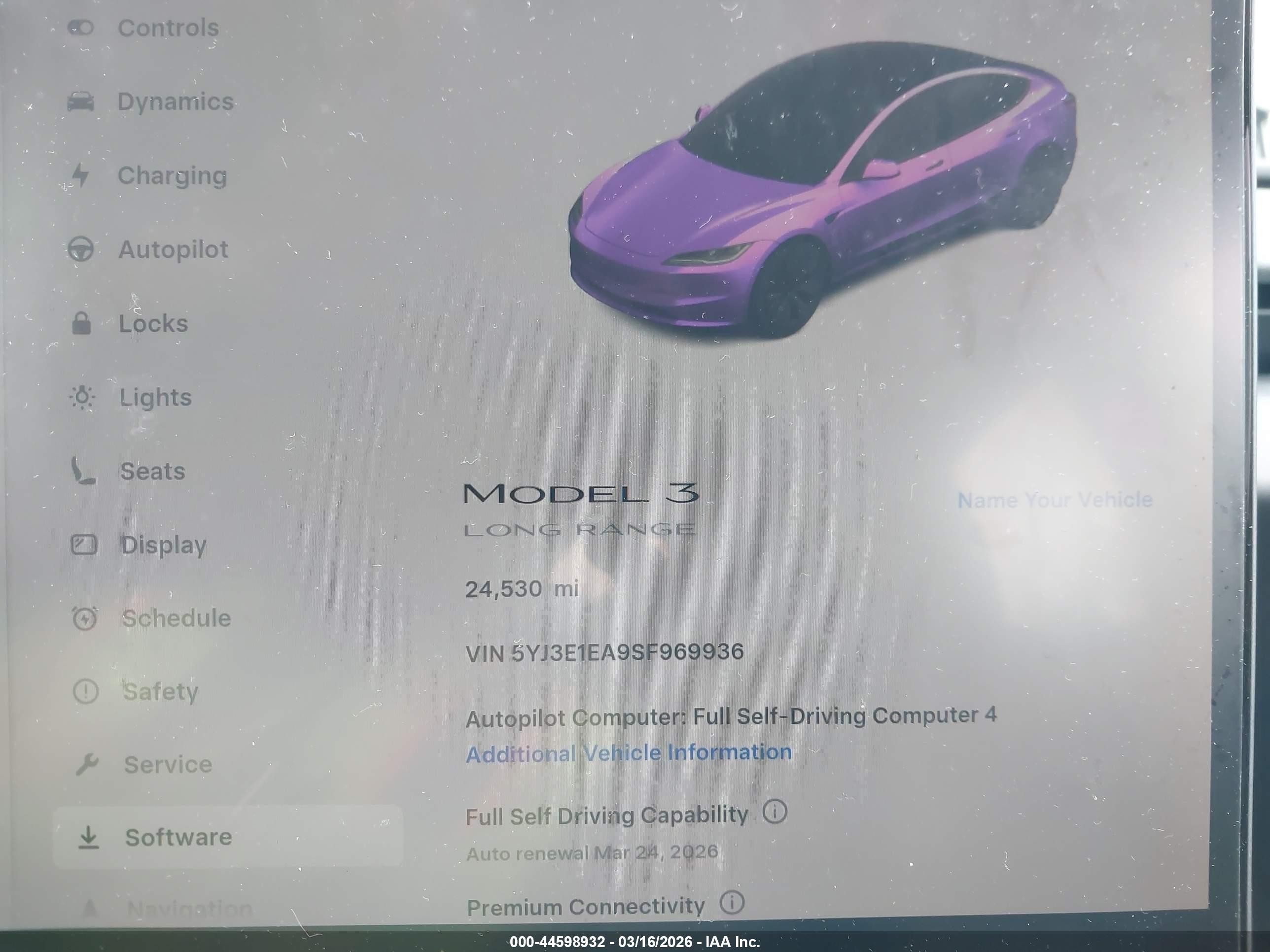 2025 Tesla Model 3 Long Range Rear-wheel Drive/standard Rear-wheel Drive Серый vin: 5YJ3E1EA9SF969936