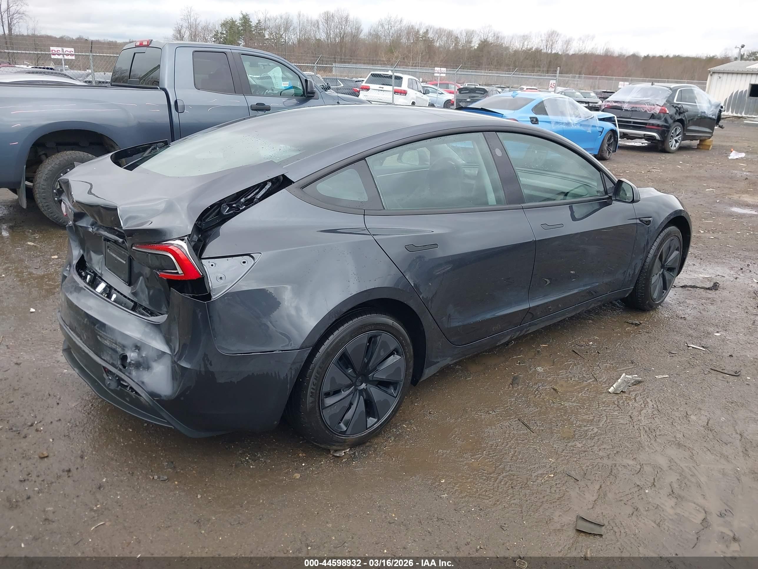 2025 Tesla Model 3 Long Range Rear-wheel Drive/standard Rear-wheel Drive Серый vin: 5YJ3E1EA9SF969936