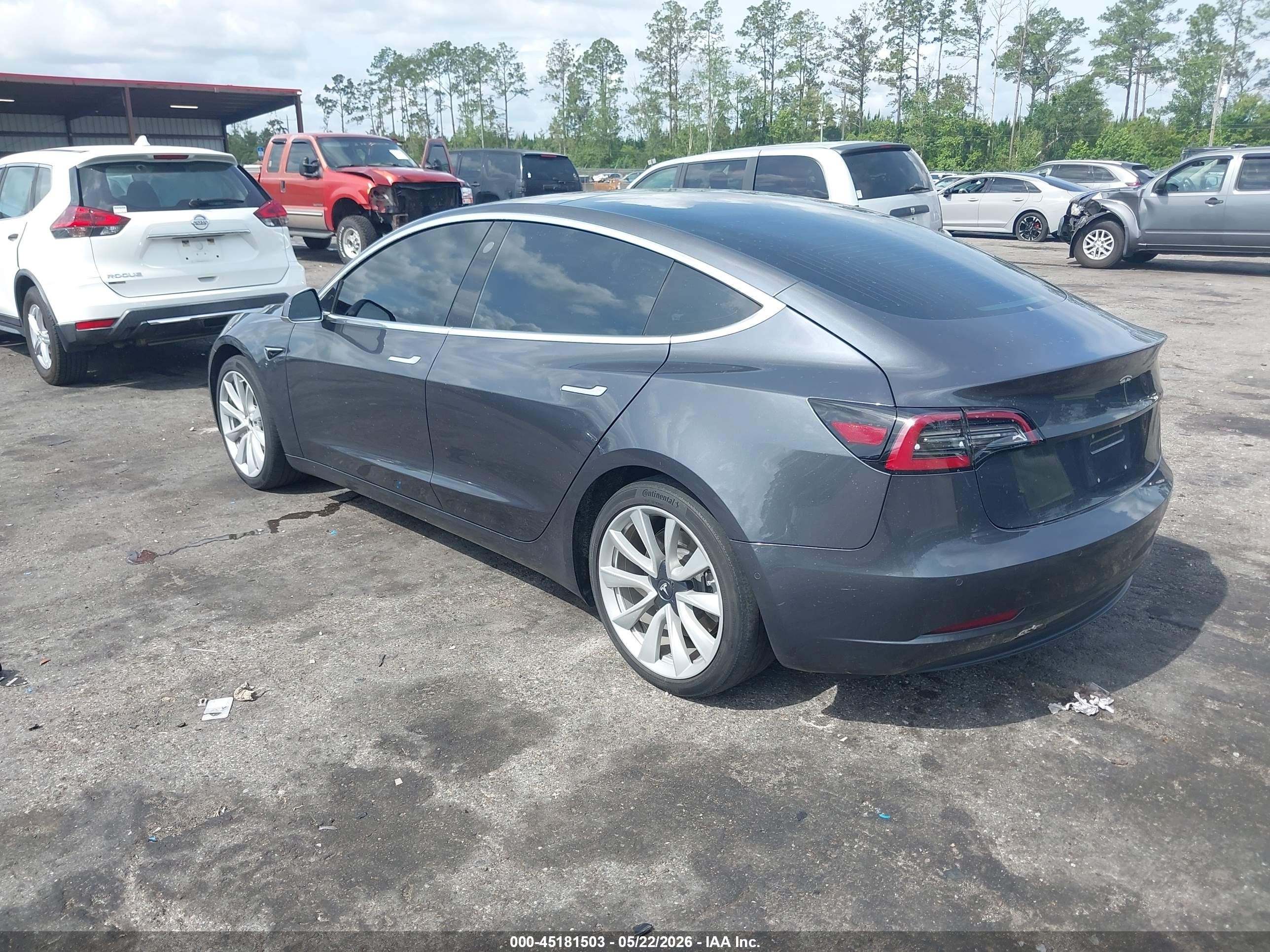 2018 Tesla Model 3 Long Range/performance Gray vin: 5YJ3E1EB0JF121211
