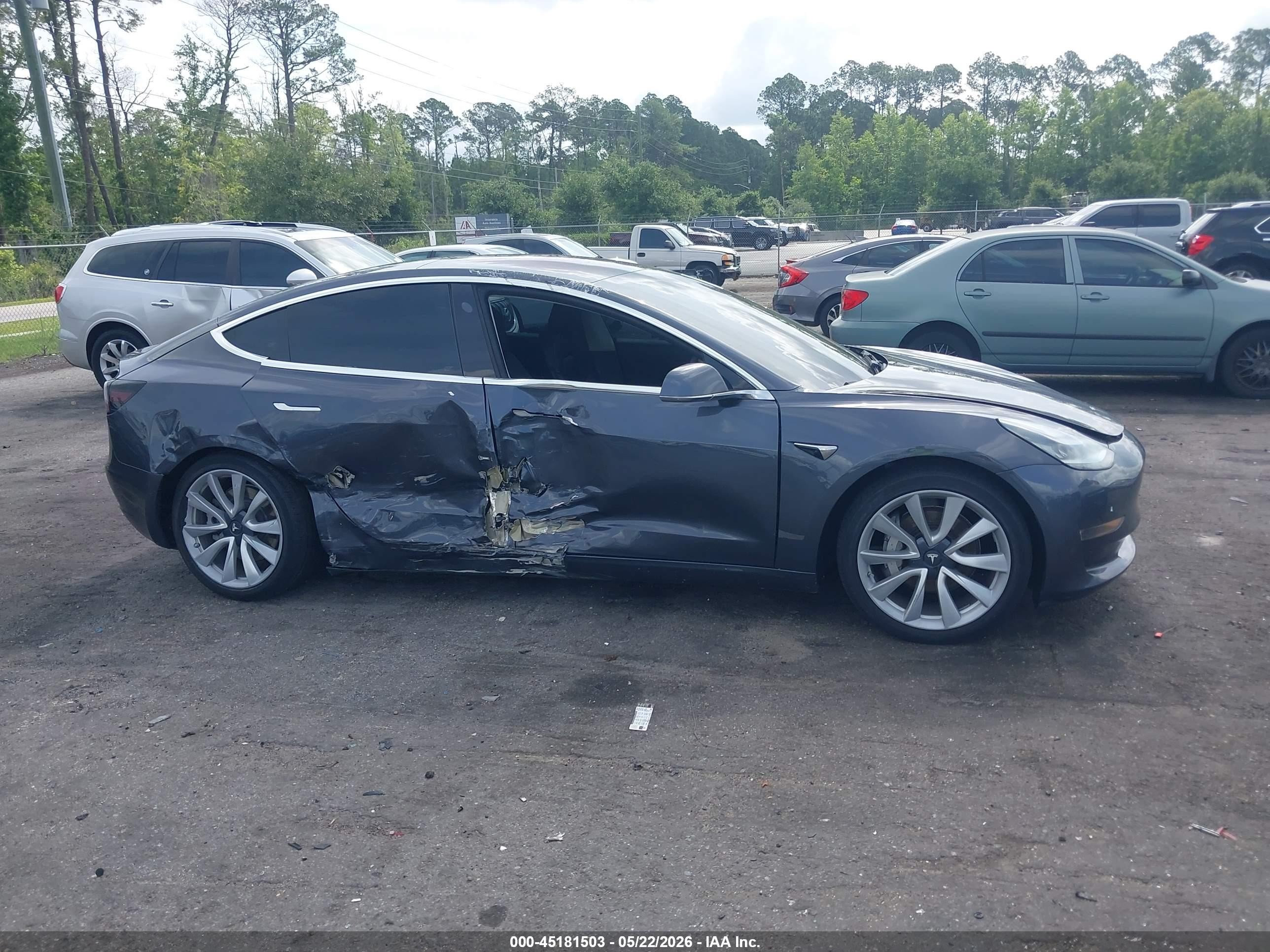 2018 Tesla Model 3 Long Range/performance Gray vin: 5YJ3E1EB0JF121211