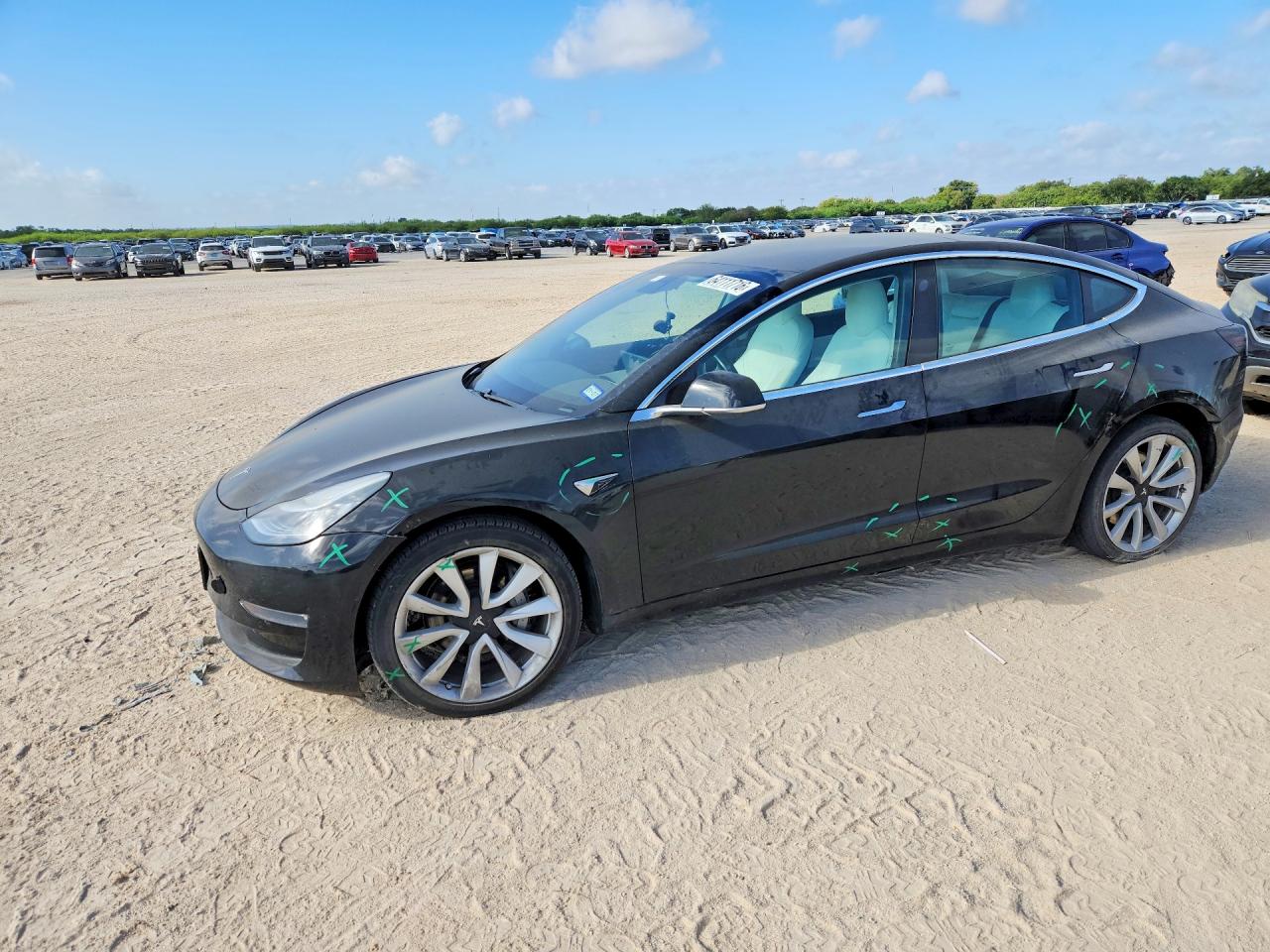 2019 Tesla Model 3 Black vin: 5YJ3E1EB0KF195617