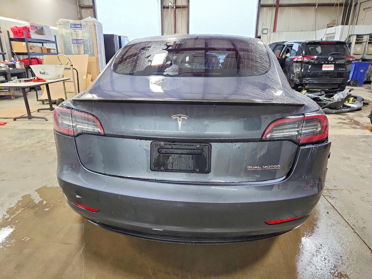 2019 Tesla Model 3 Gray vin: 5YJ3E1EB0KF413507