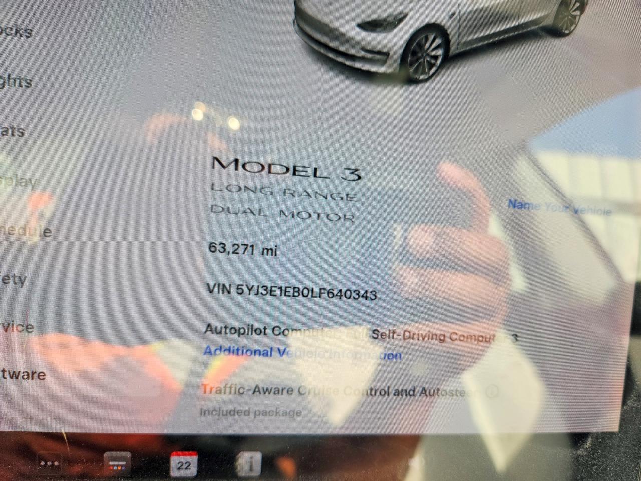 2020 Tesla Model 3 White vin: 5YJ3E1EB0LF640343