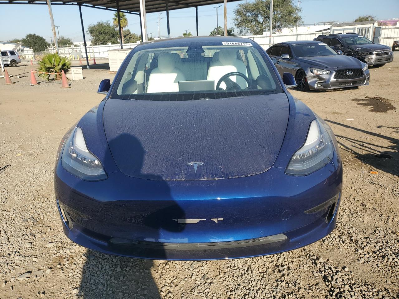 2018 Tesla Model 3 Синий vin: 5YJ3E1EB1JF135408