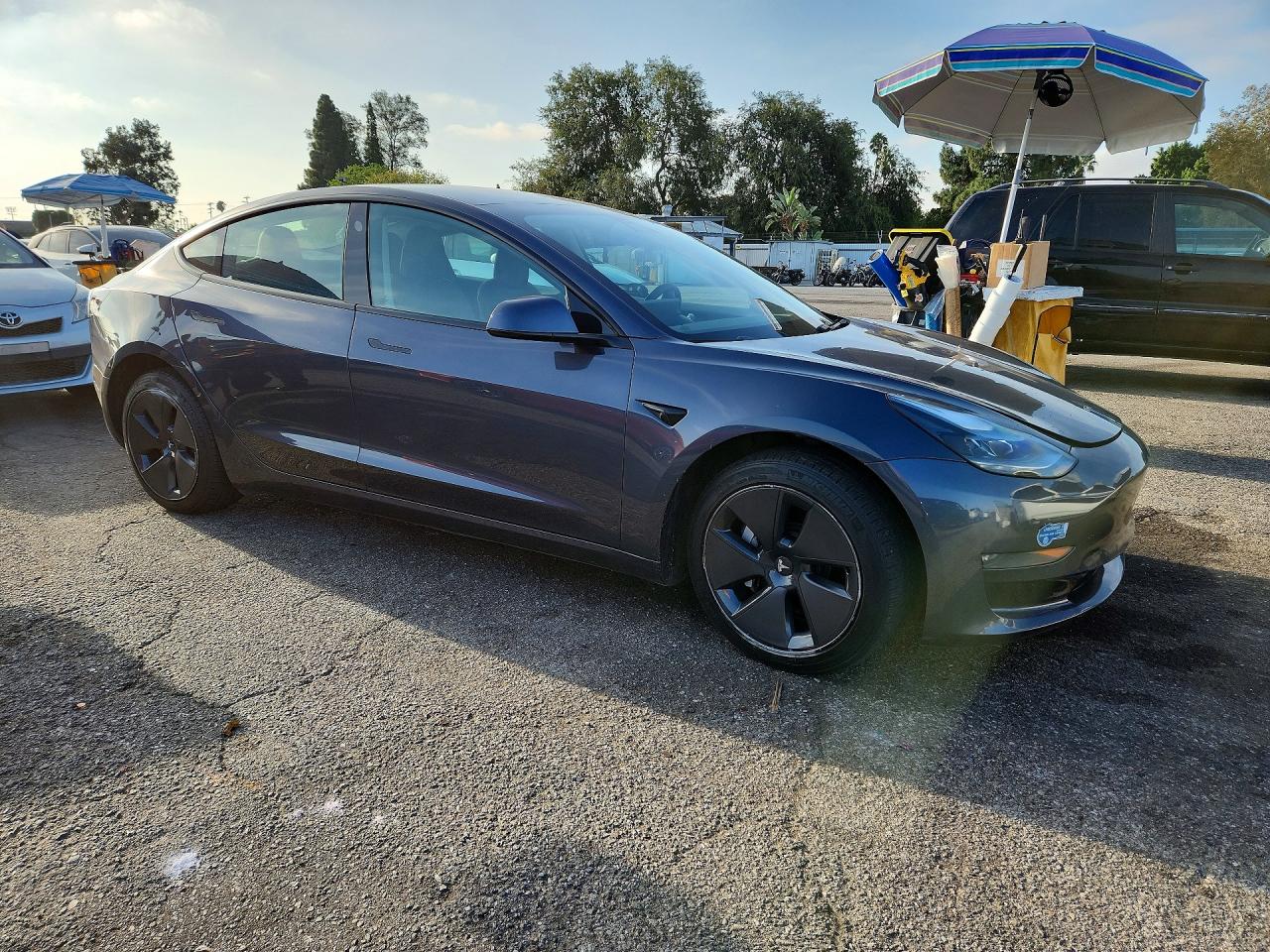 2021 Tesla Model 3 Серый vin: 5YJ3E1EB1MF997791