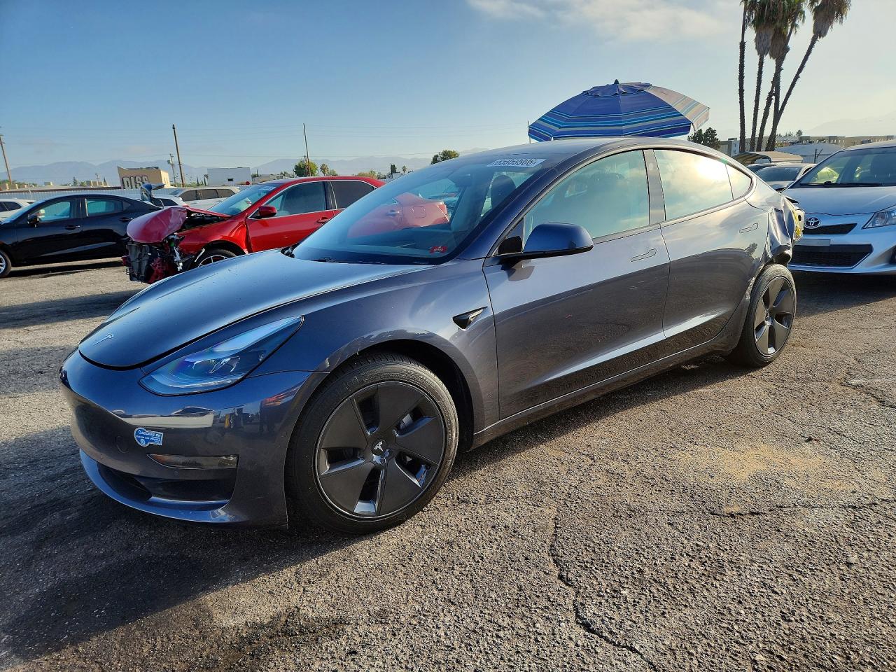 2021 Tesla Model 3 Gray vin: 5YJ3E1EB1MF997791