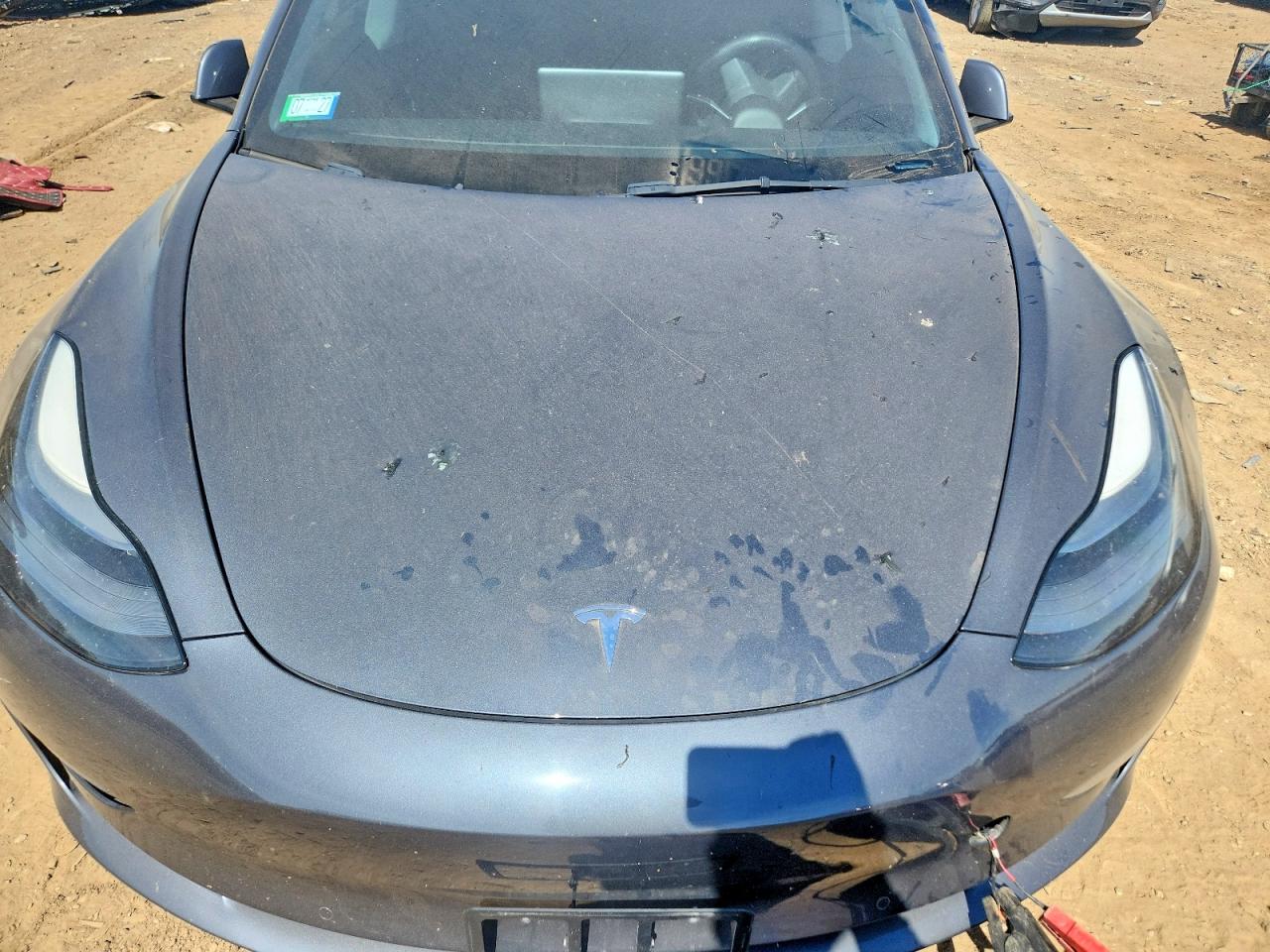 2022 Tesla Model 3 Gray vin: 5YJ3E1EB1NF174263