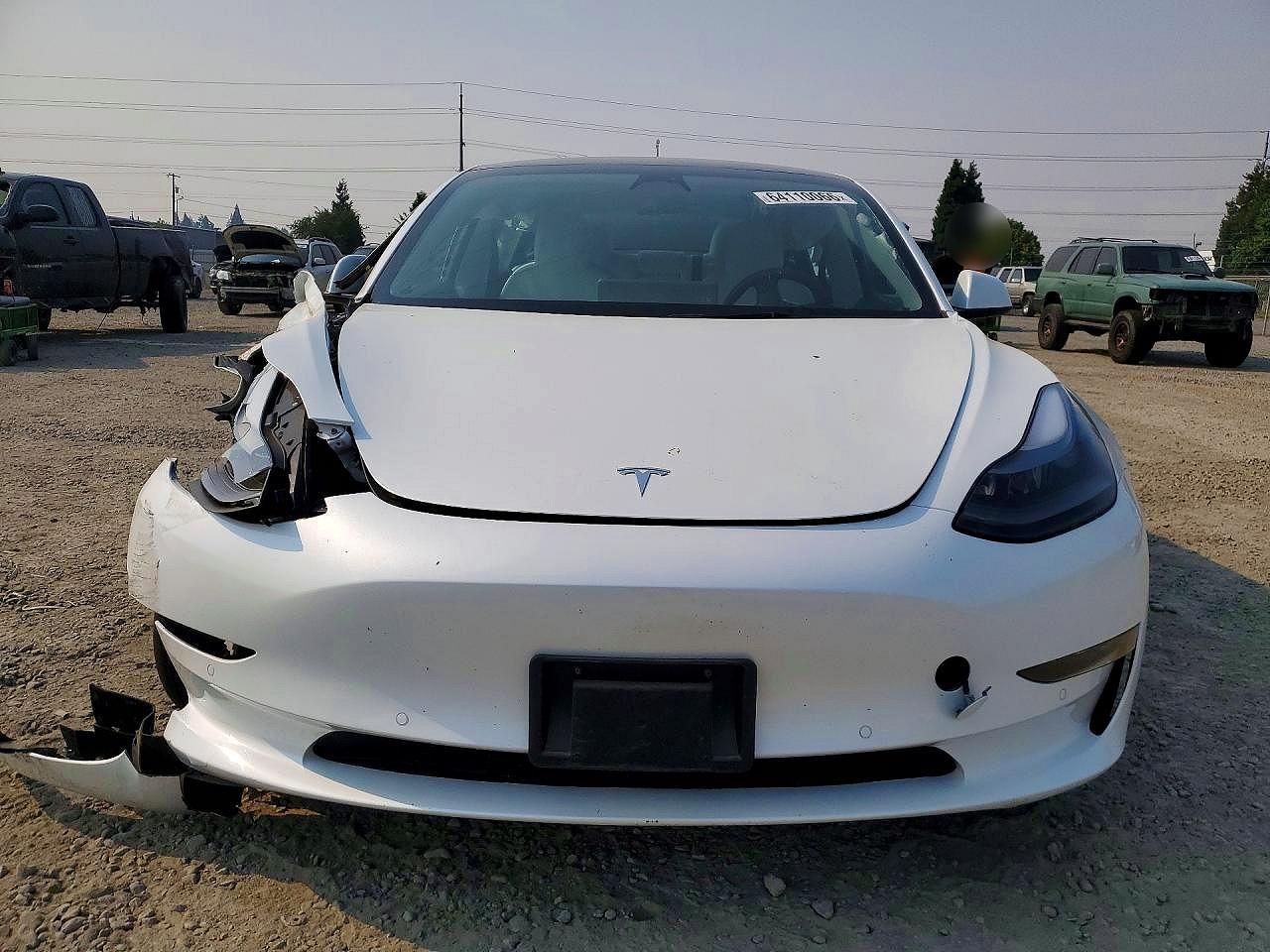 2022 Tesla Model 3 White vin: 5YJ3E1EB1NF343164