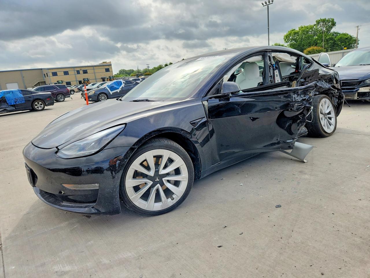 2022 Tesla Model 3 Black vin: 5YJ3E1EB2NF163451