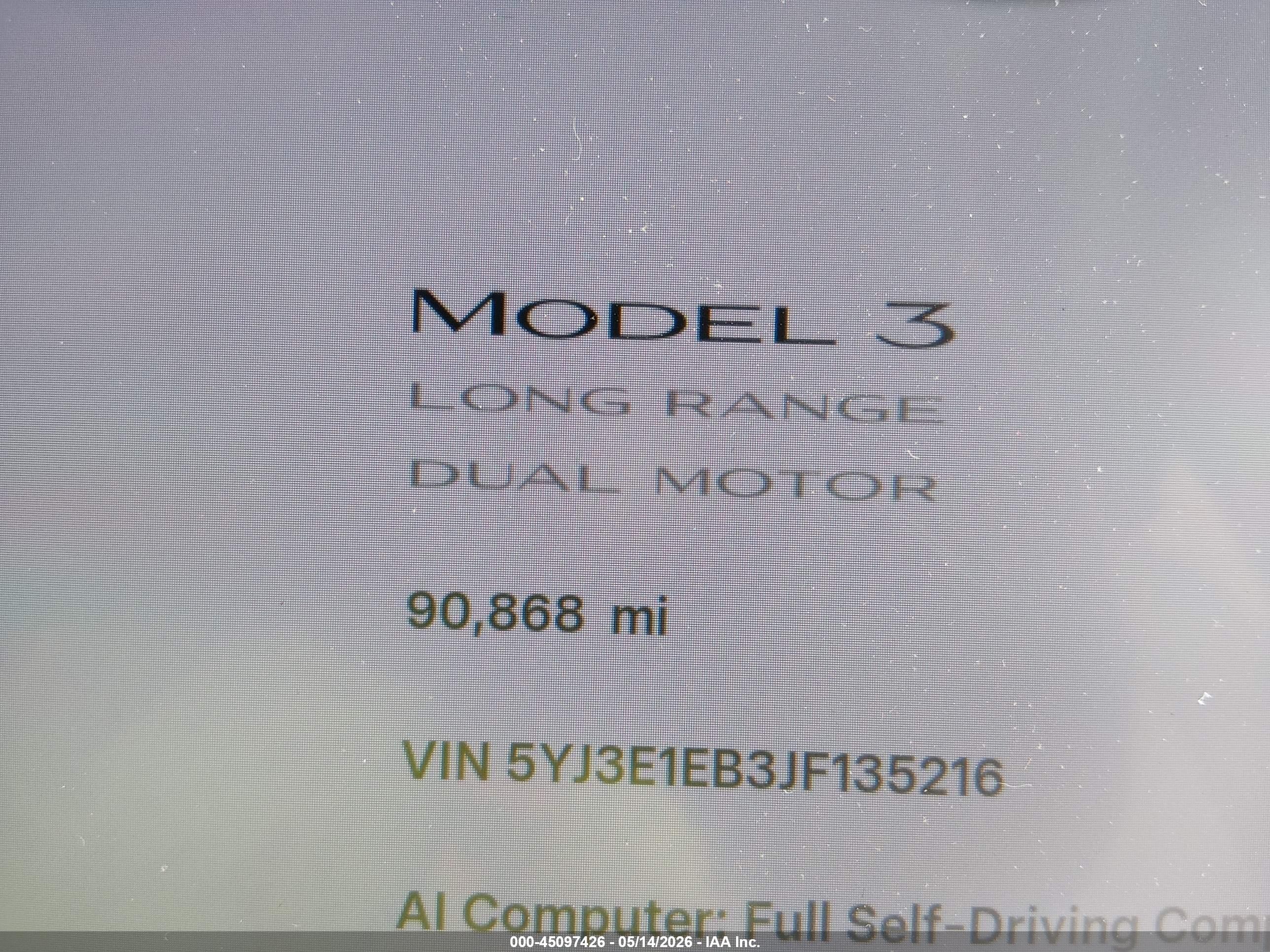 2018 Tesla Model 3 Long Range/performance Красный vin: 5YJ3E1EB3JF135216