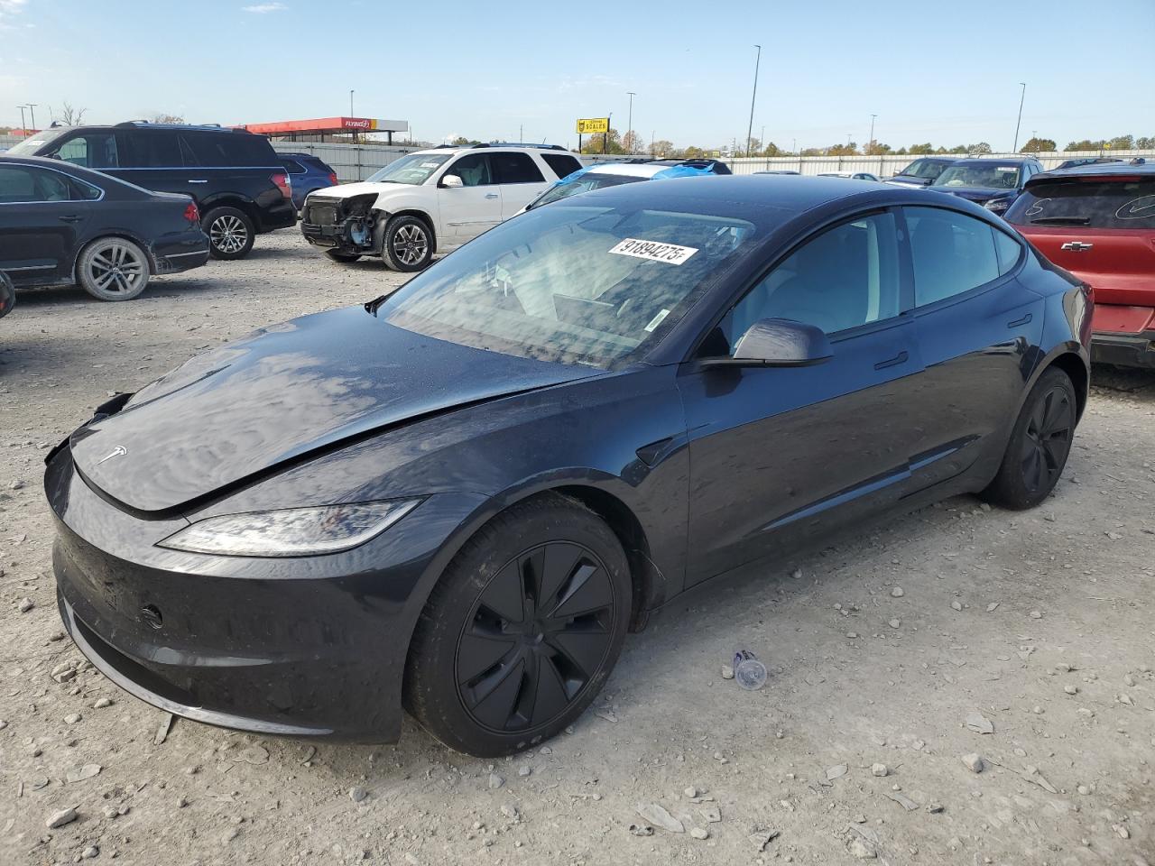 2025 Tesla Model 3 Black vin: 5YJ3E1EB3SF011044