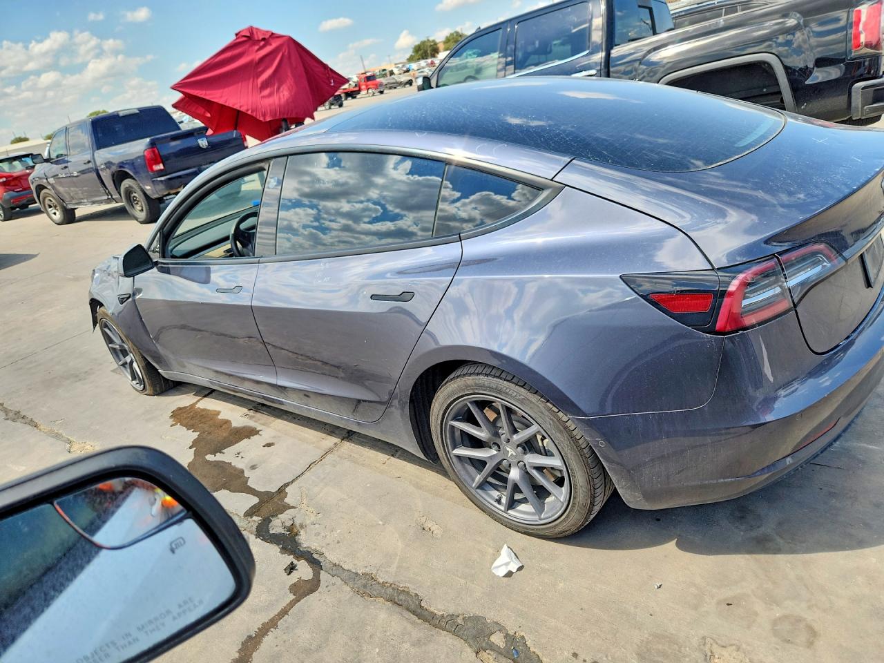 2021 Tesla Model 3 Gray vin: 5YJ3E1EB4MF019771