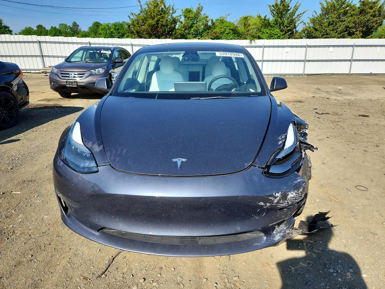 2022 Tesla Model 3 Gray vin: 5YJ3E1EB4NF203190