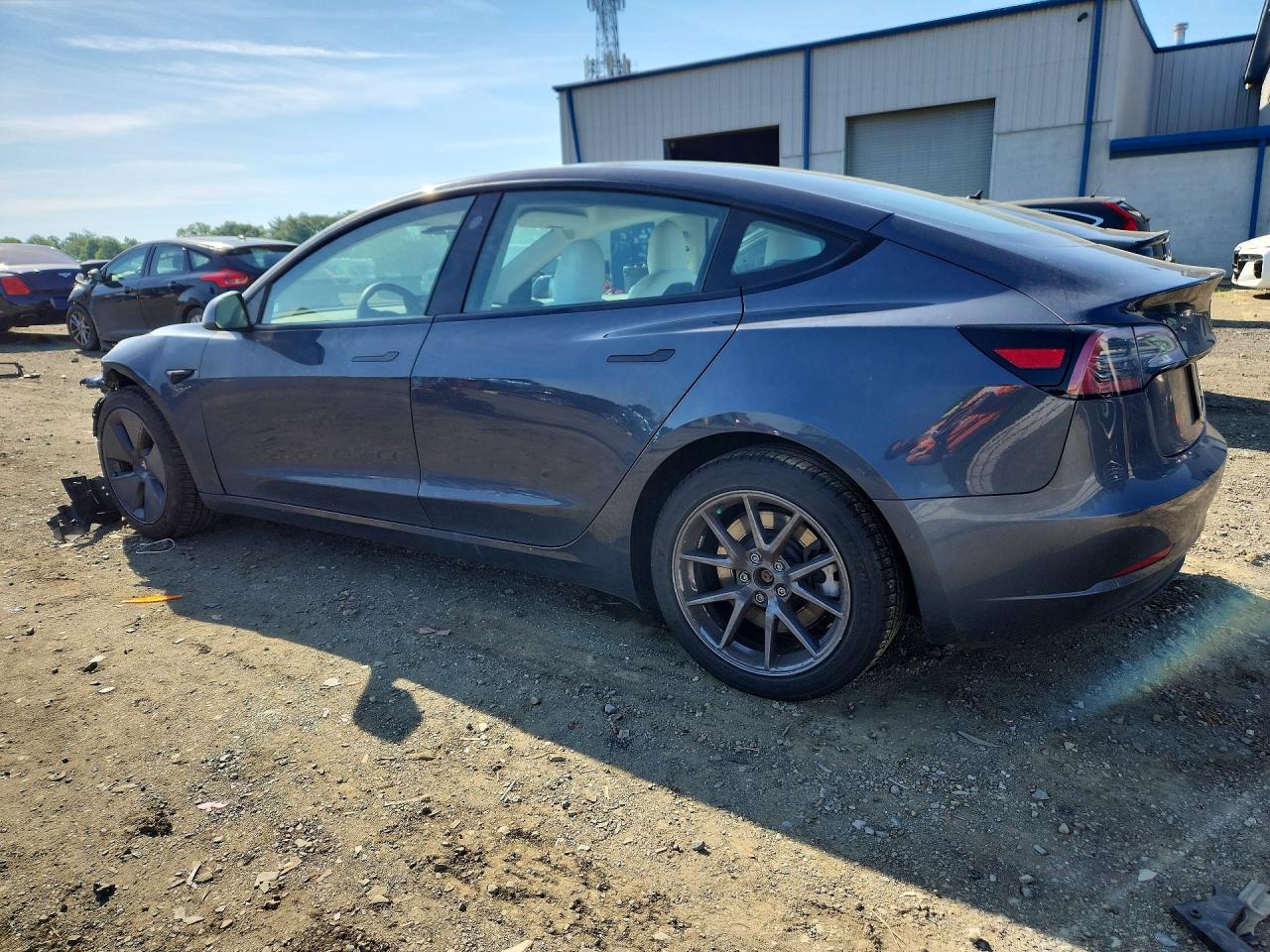 2022 Tesla Model 3 Gray vin: 5YJ3E1EB4NF203190