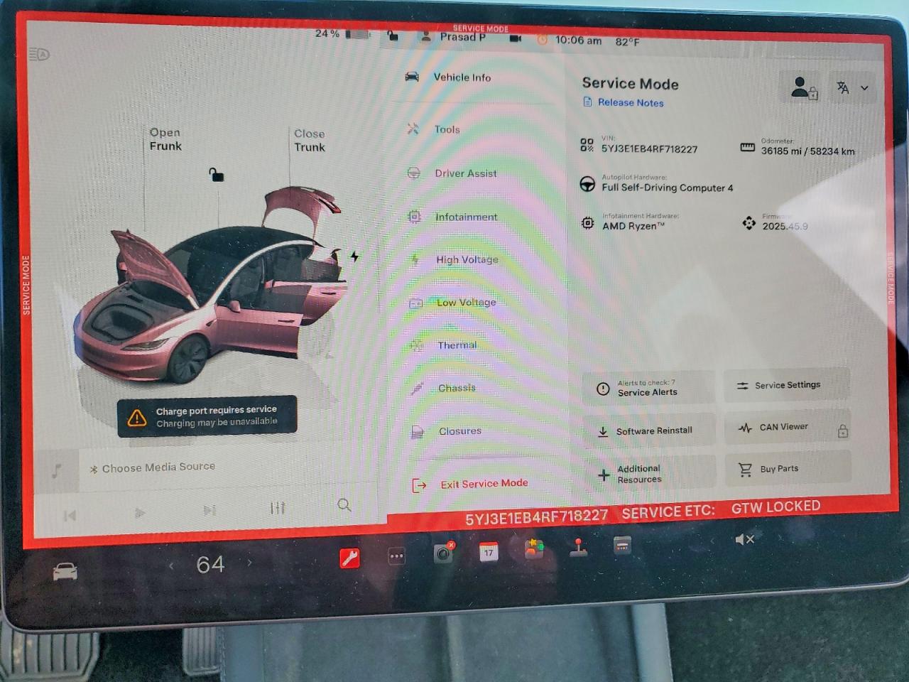 2024 Tesla Model 3 Black vin: 5YJ3E1EB4RF718227