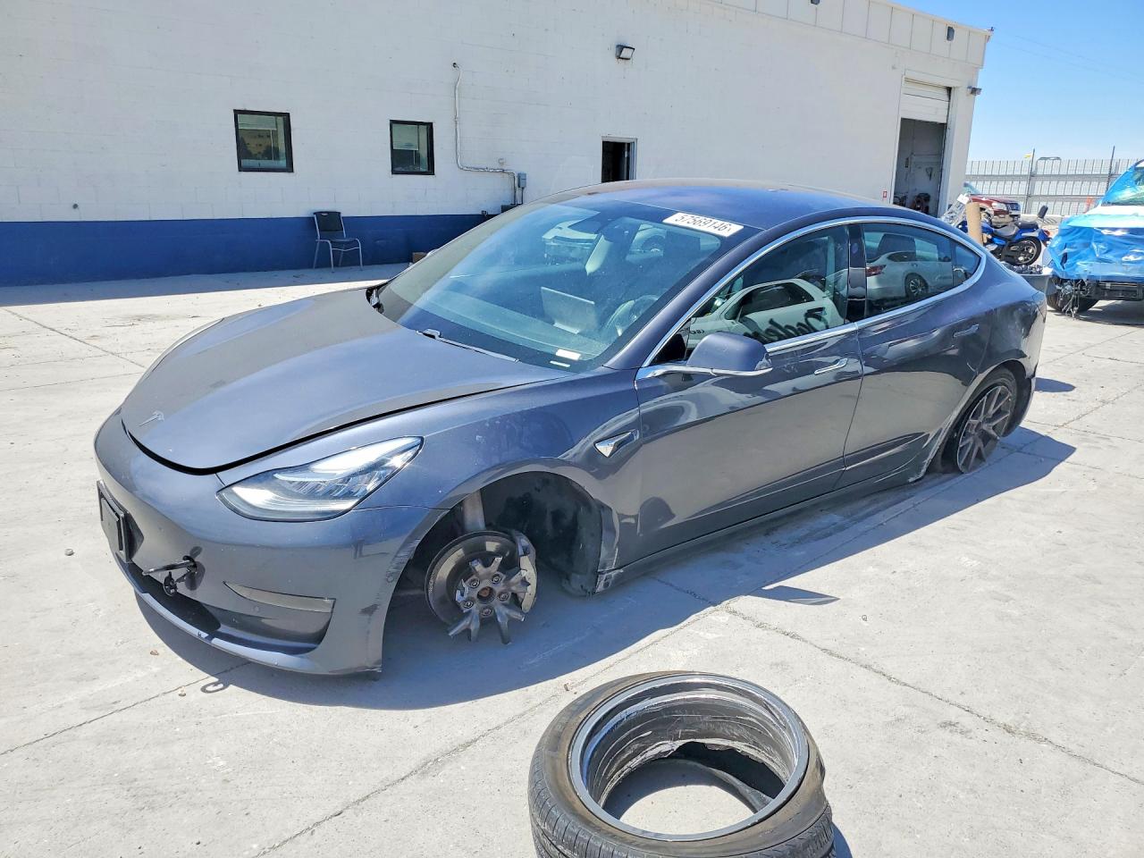 2018 Tesla Model 3 Gray vin: 5YJ3E1EB5JF093180