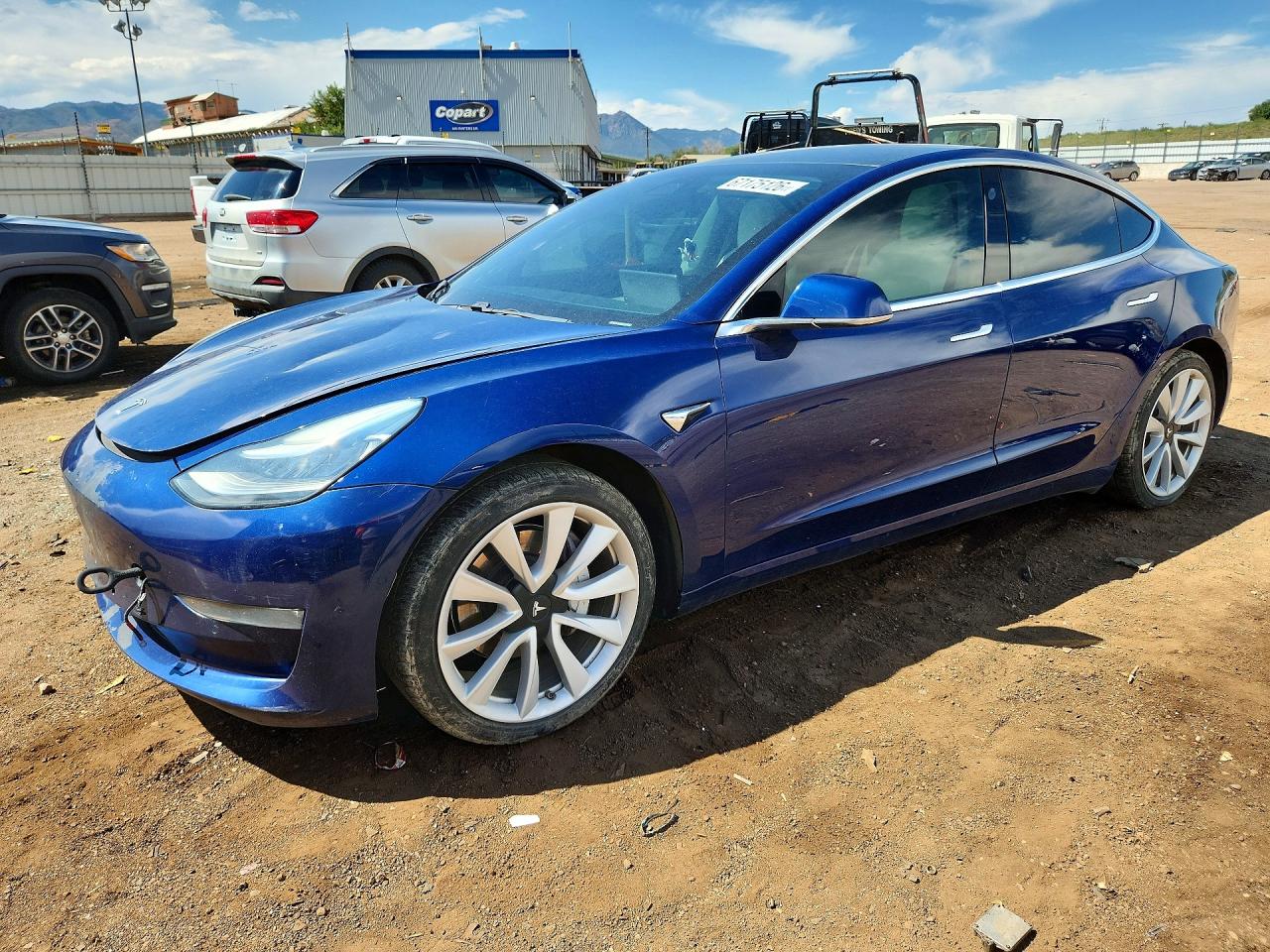 2020 Tesla Model 3 Blue vin: 5YJ3E1EB5LF640239