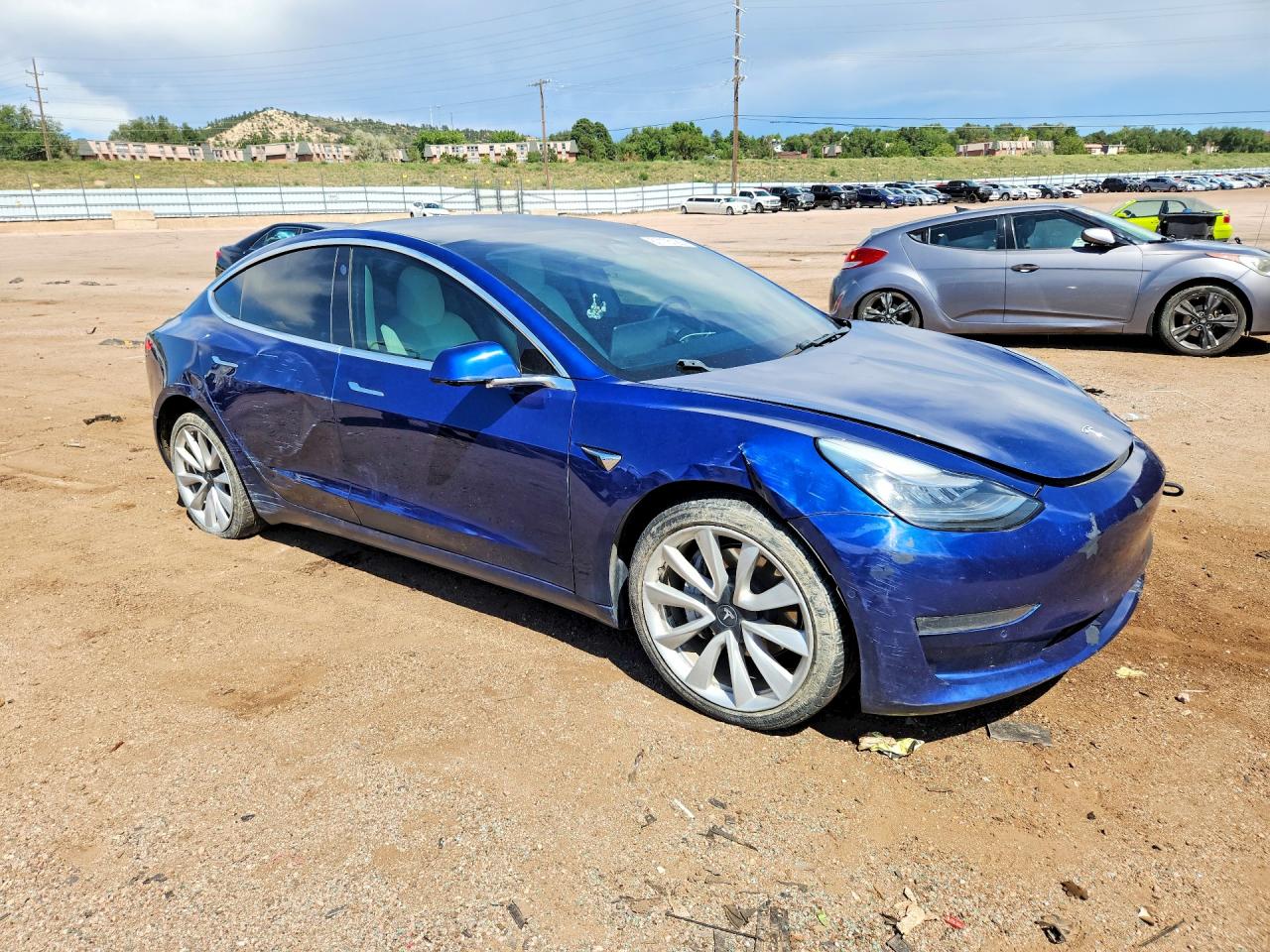 2020 Tesla Model 3 Blue vin: 5YJ3E1EB5LF640239