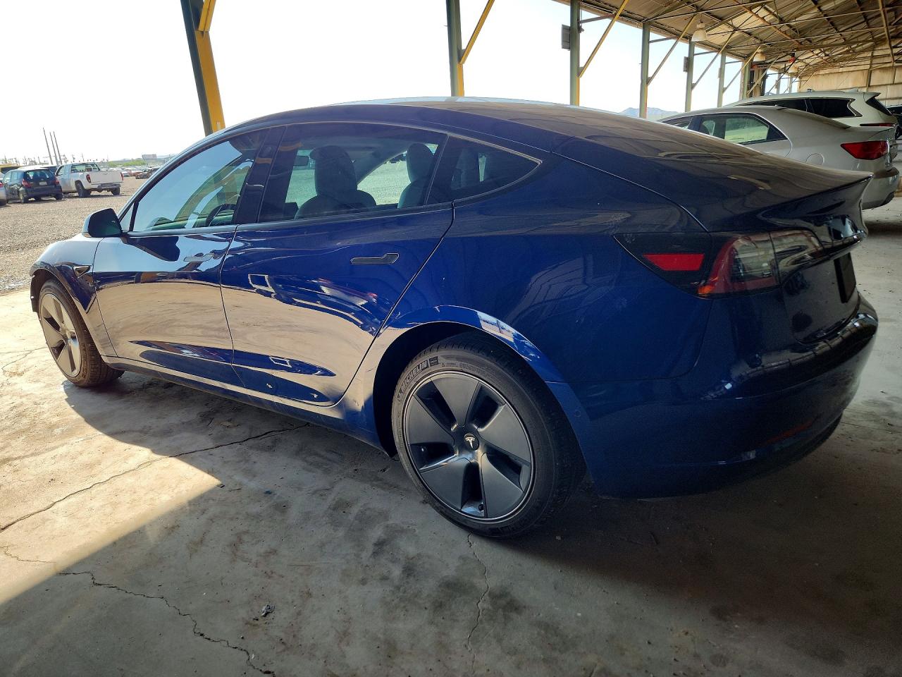 2022 Tesla Model 3 Blue vin: 5YJ3E1EB5NF109593