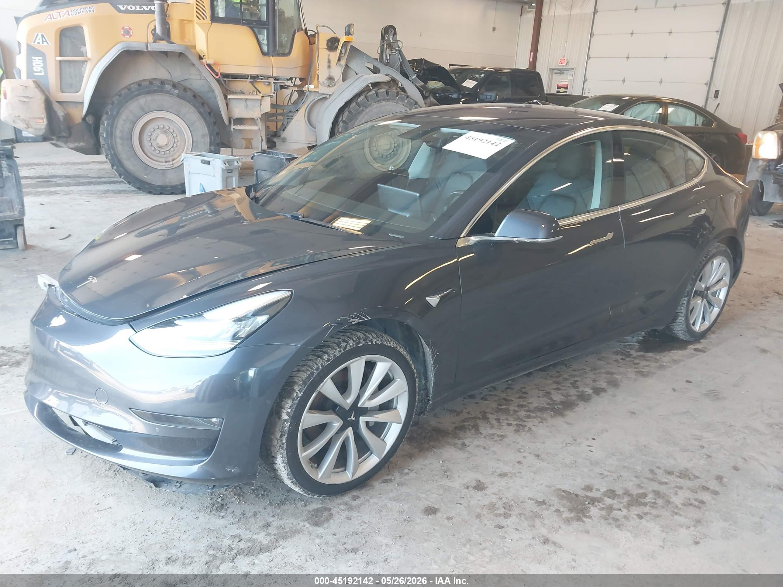 2018 Tesla Model 3 Long Range/performance Gray vin: 5YJ3E1EB6JF116613