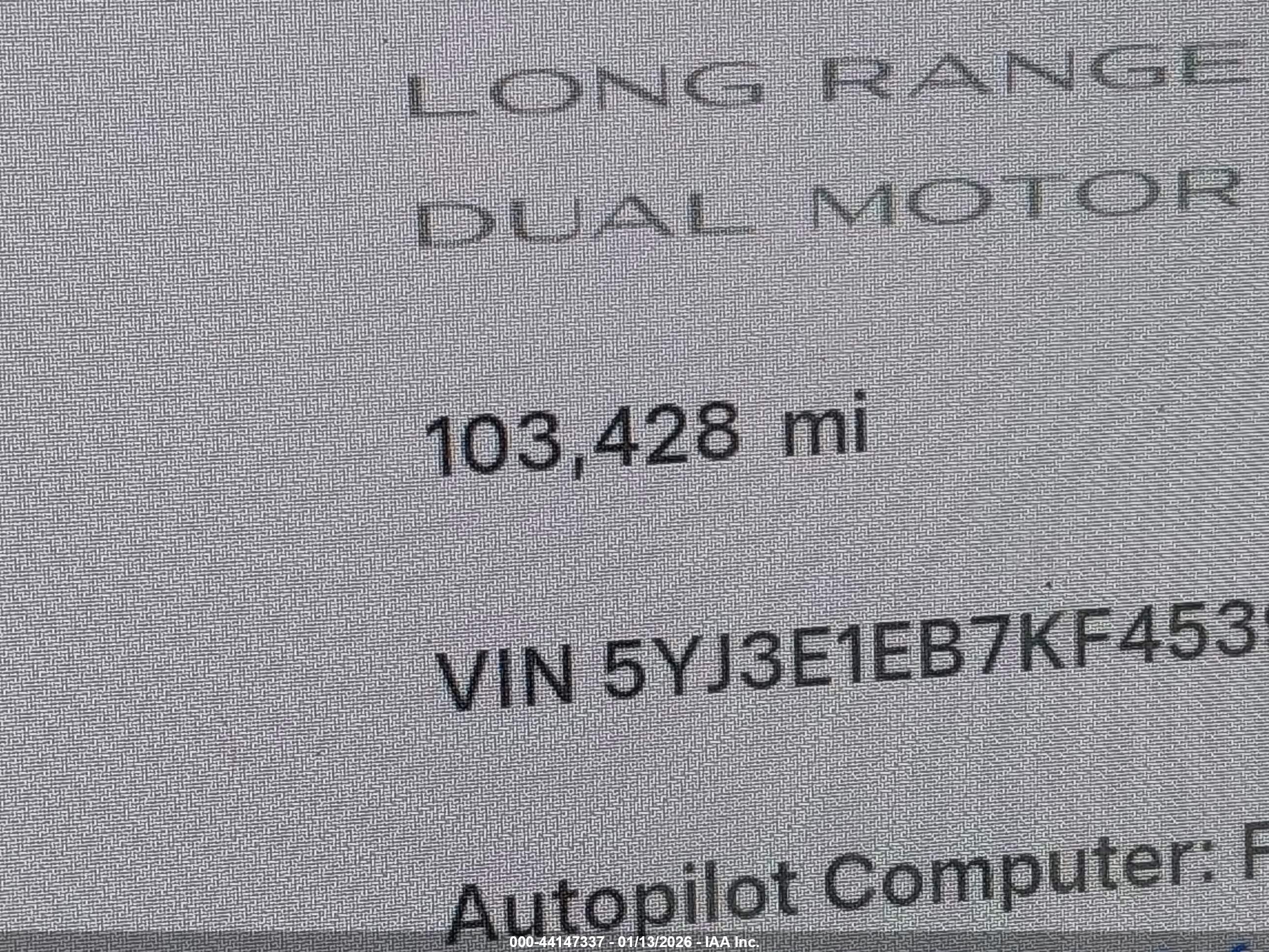 2019 Tesla Model 3 Long Range/performance Blue vin: 5YJ3E1EB7KF453941