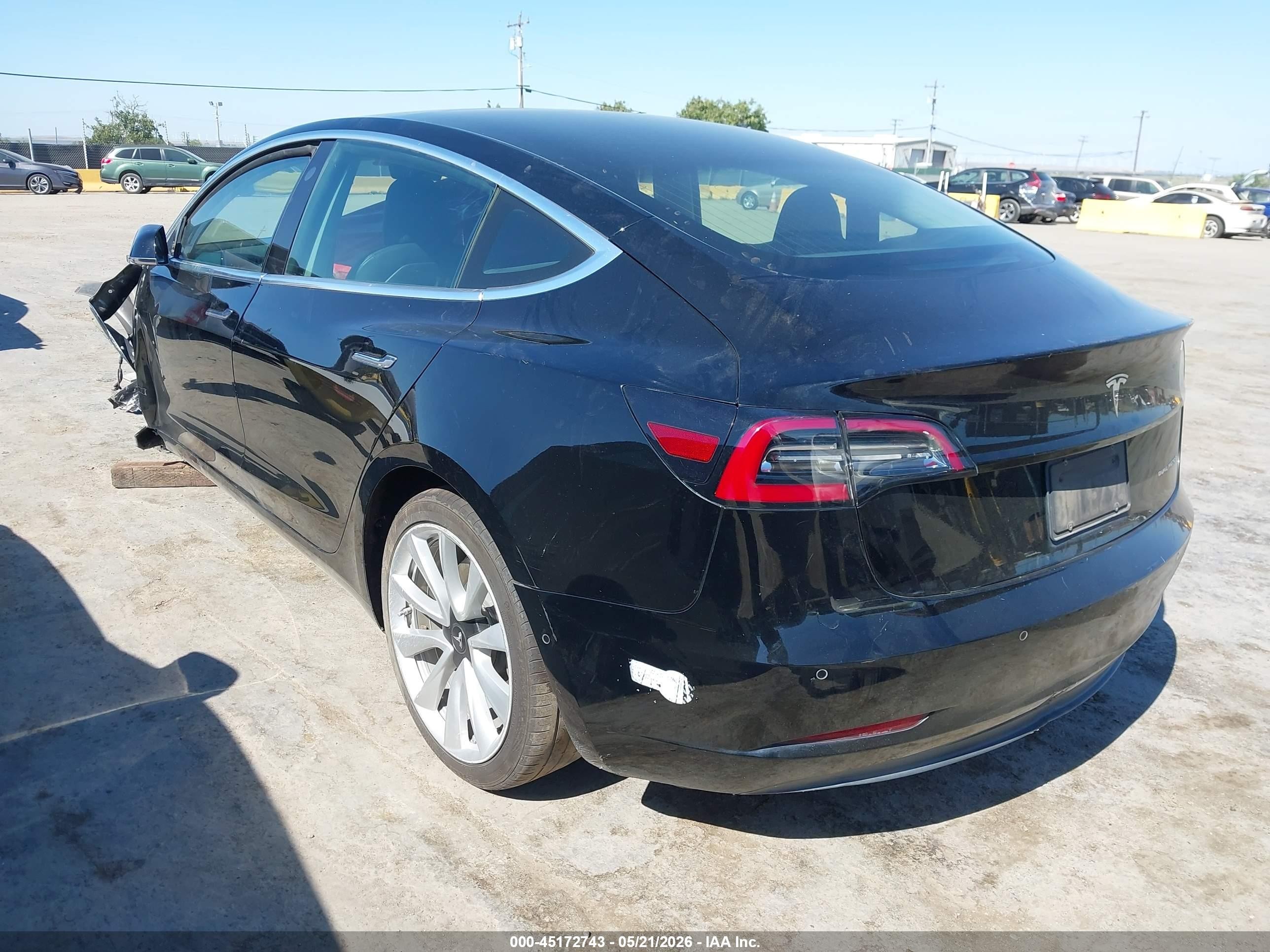 2019 Tesla Model 3 Long Range/performance Black vin: 5YJ3E1EB7KF543154