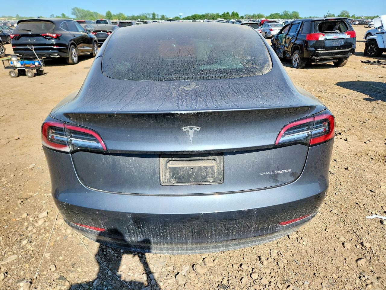 2022 Tesla Model 3 Gray vin: 5YJ3E1EB7NF167043