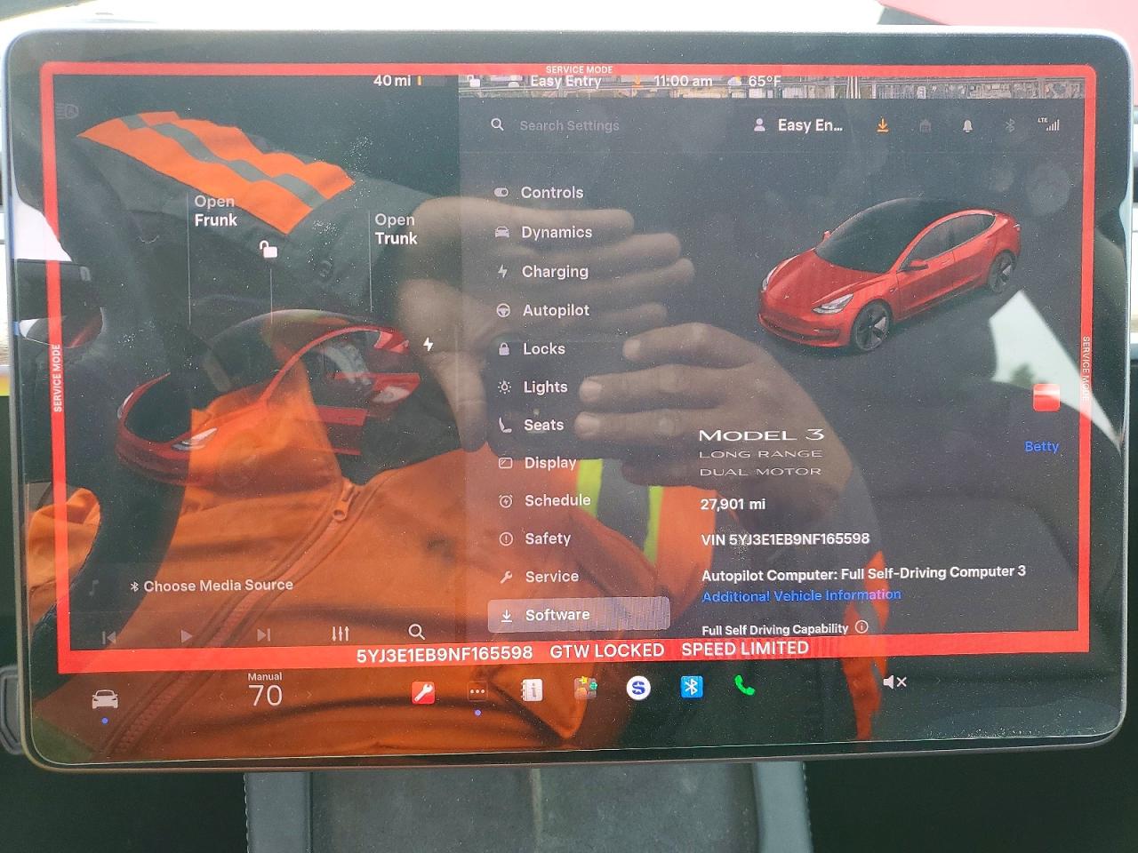 2022 Tesla Model 3 Red vin: 5YJ3E1EB9NF165598