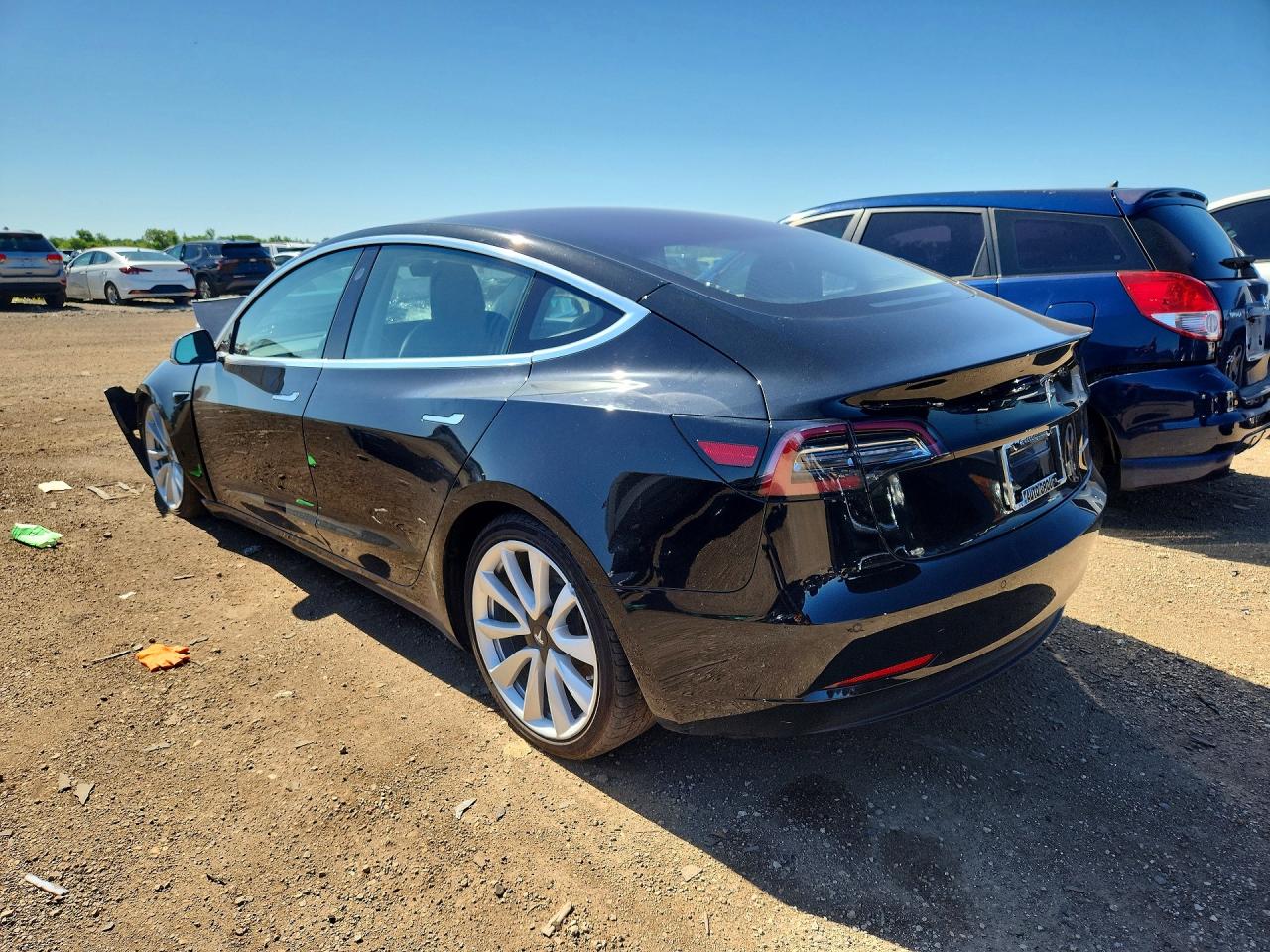 2018 Tesla Model 3 Black vin: 5YJ3E1EBXJF145208