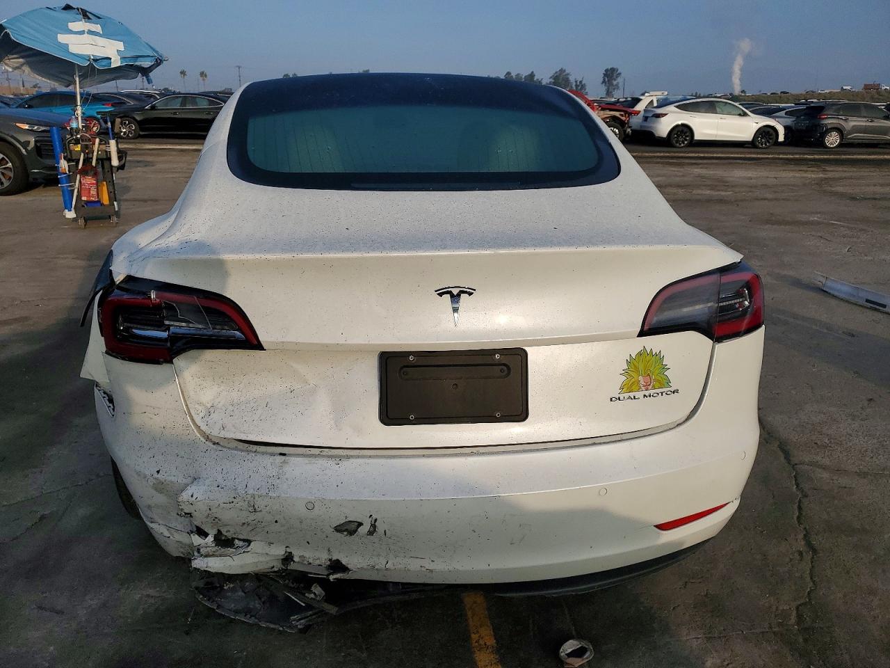 2020 Tesla Model 3 White vin: 5YJ3E1EBXLF796096