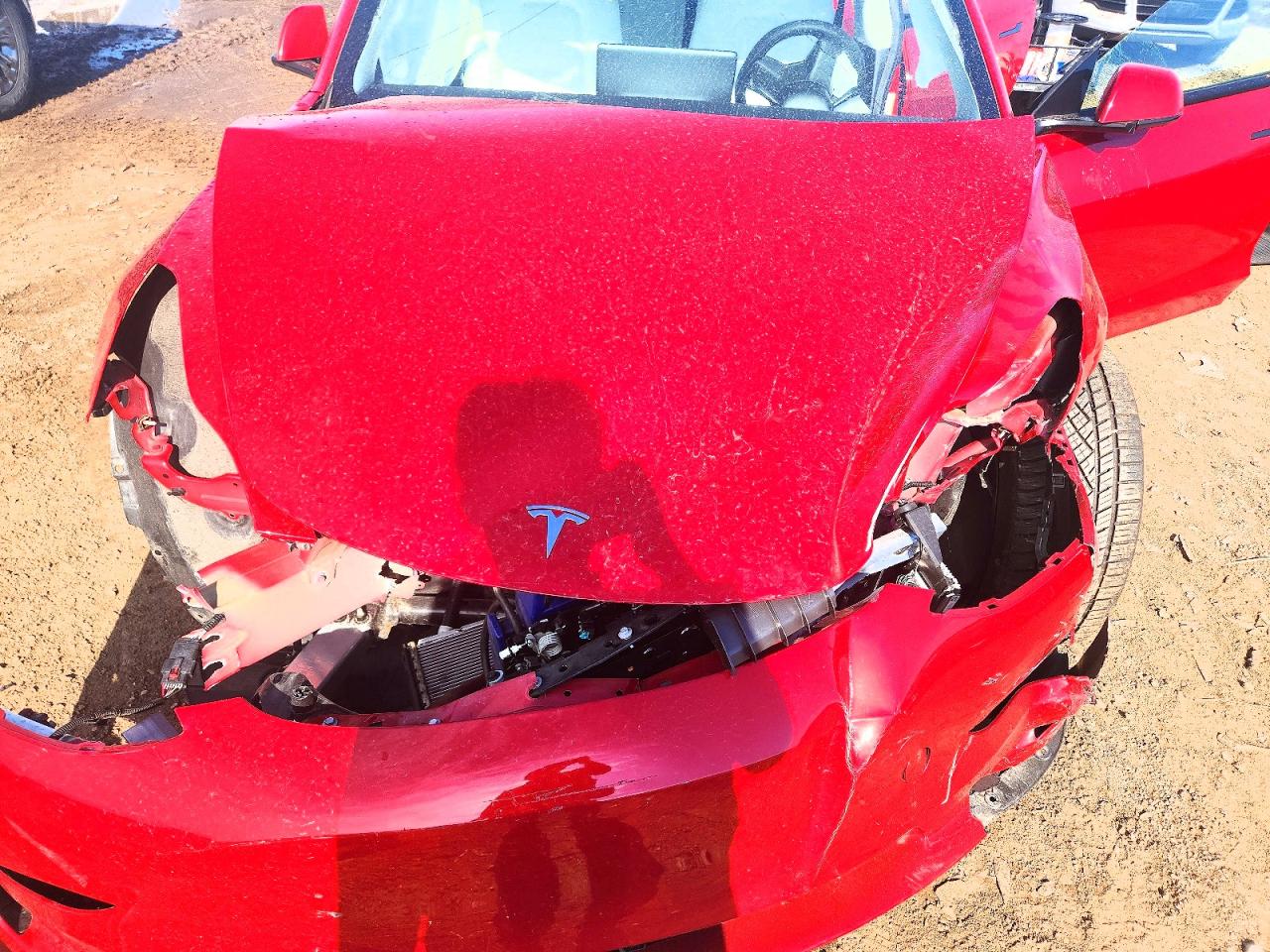 2023 Tesla Model 3 Red vin: 5YJ3E1EC1PF397575