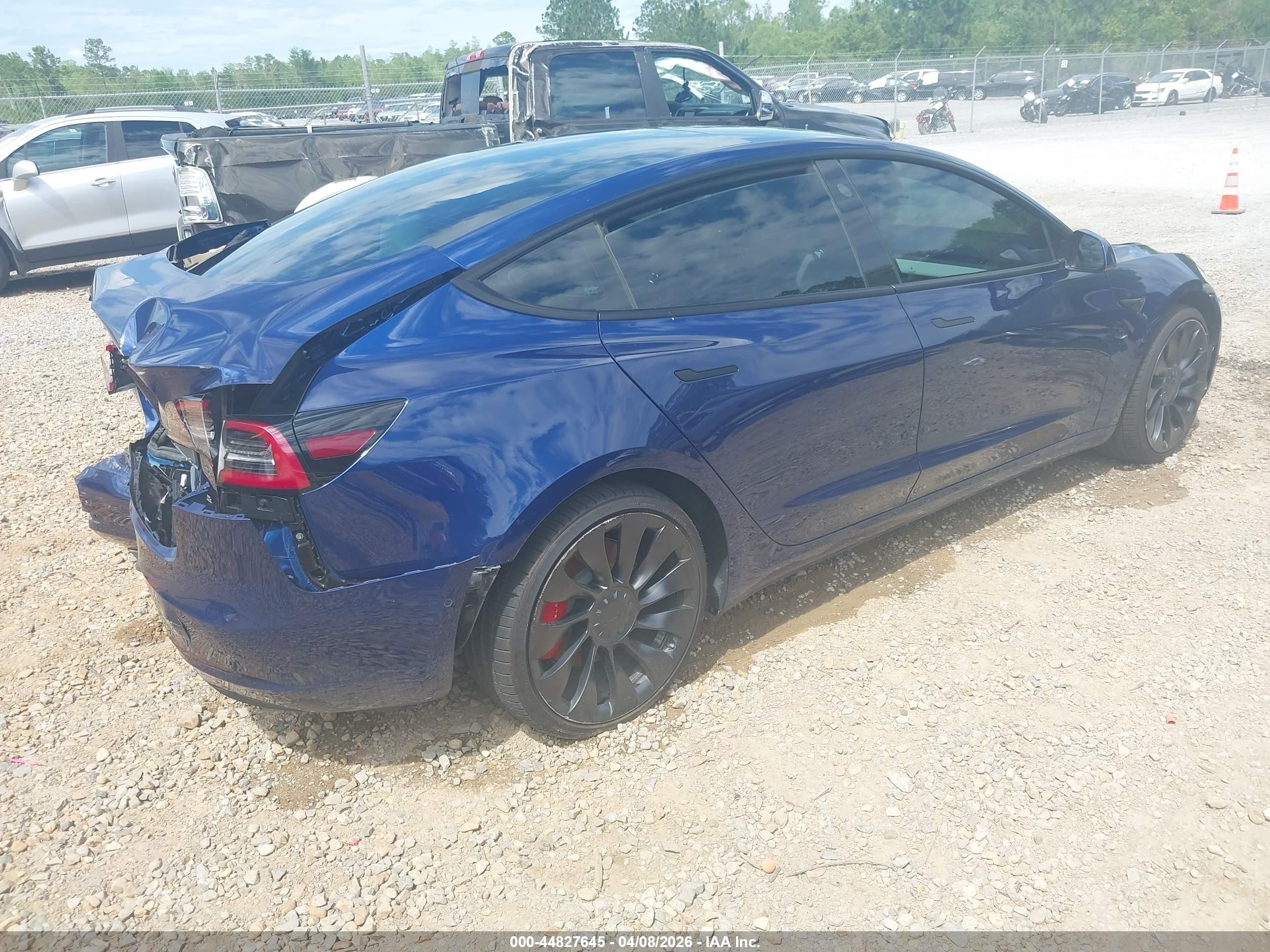 2022 Tesla Model 3 Performance Dual Motor All-wheel Drive Синий vin: 5YJ3E1EC2NF274350