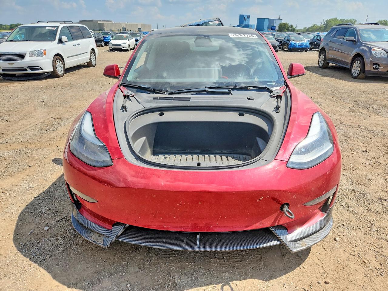 2022 Tesla Model 3 Burgundy vin: 5YJ3E1EC4NF202940