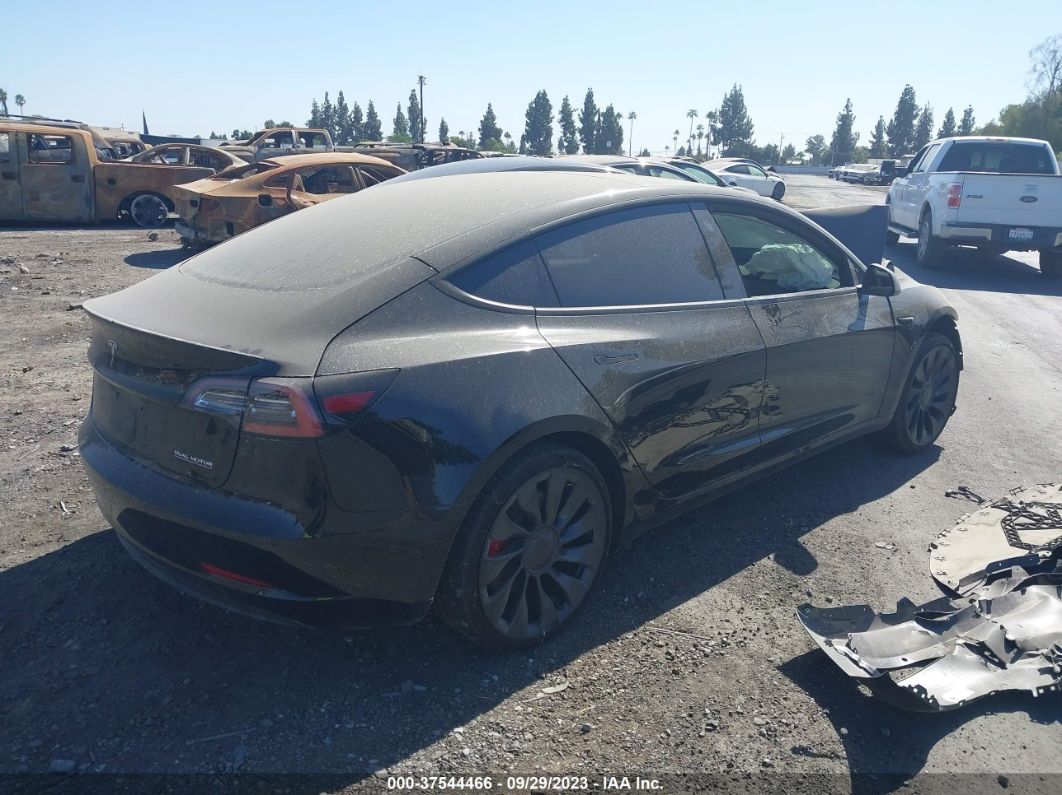 2022 Tesla Model 3 Performance Black vin: 5YJ3E1EC4NF264807