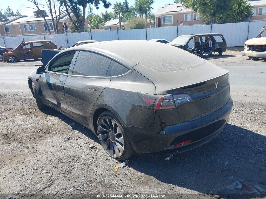 2022 Tesla Model 3 Performance Black vin: 5YJ3E1EC4NF264807