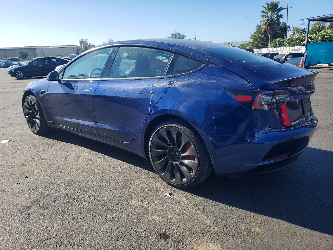 2023 Tesla Model 3 Синий vin: 5YJ3E1EC6PF515250