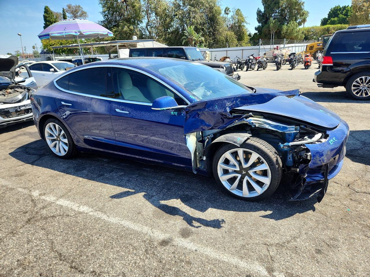 2020 Tesla Model 3 Blue vin: 5YJE1EBXLF788001