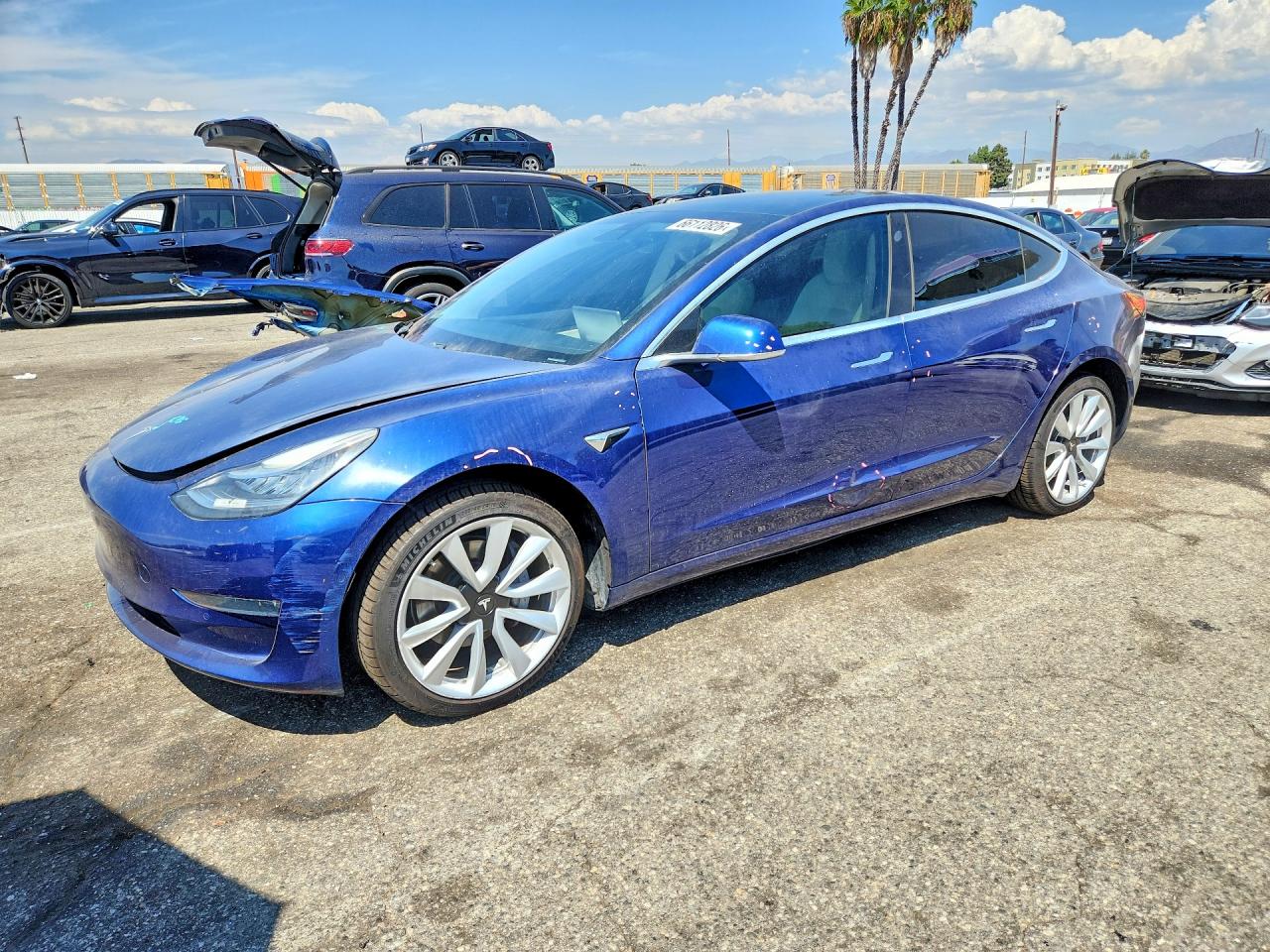 2020 Tesla Model 3 Blue vin: 5YJE1EBXLF788001