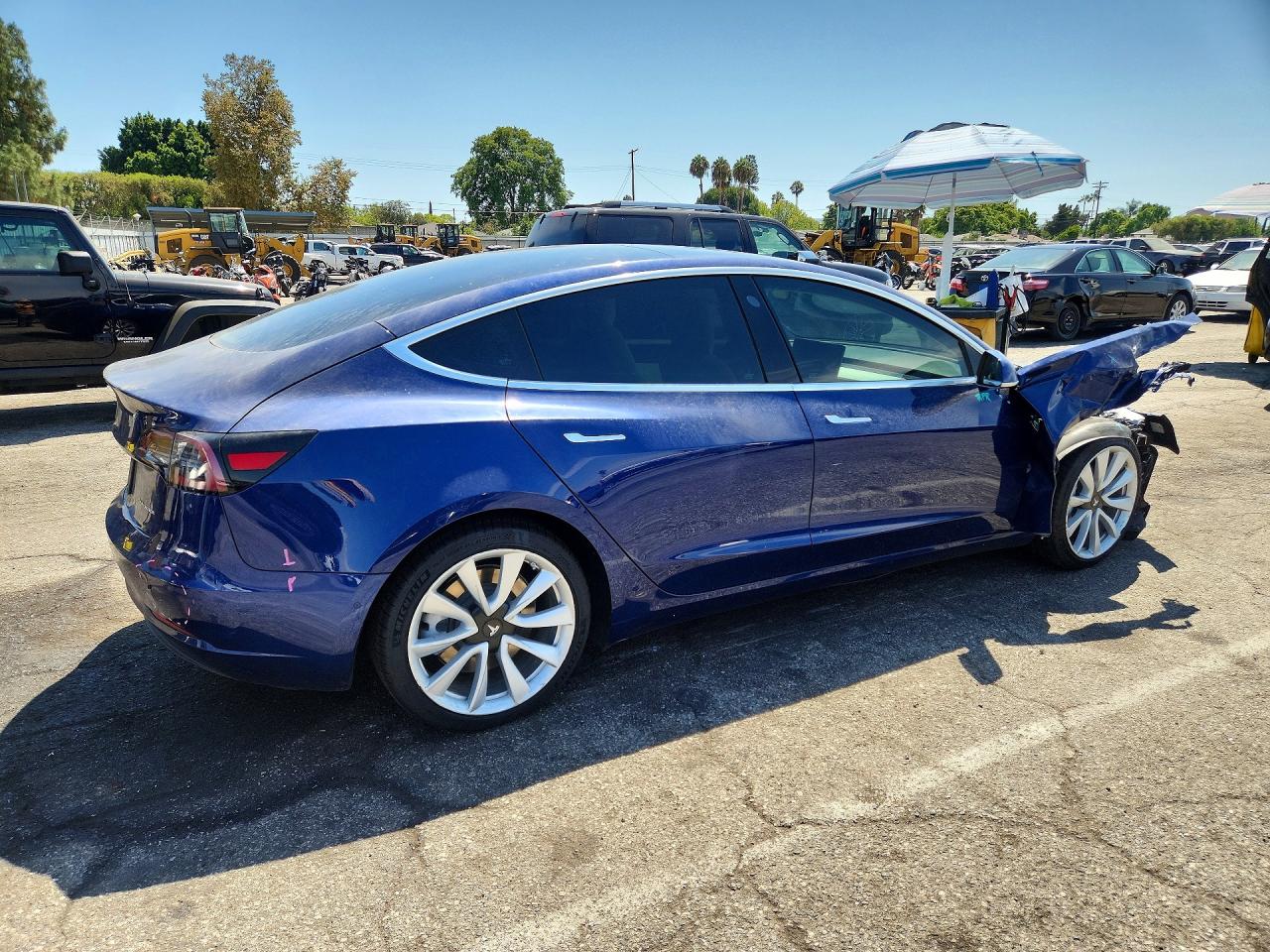 2020 Tesla Model 3 Blue vin: 5YJE1EBXLF788001