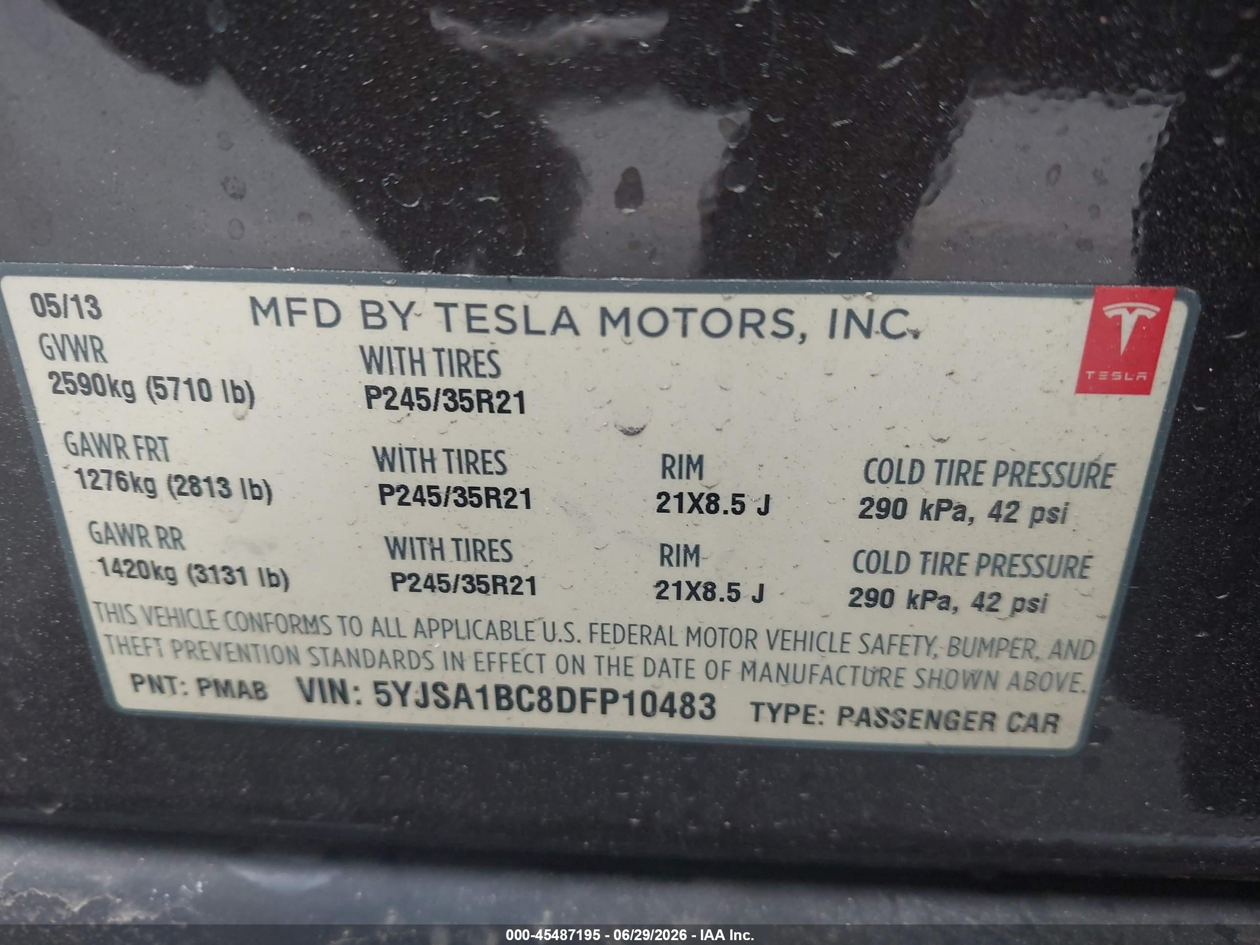 2013 Tesla Model S   Brown vin: 5YJSA1BC8DFP10483