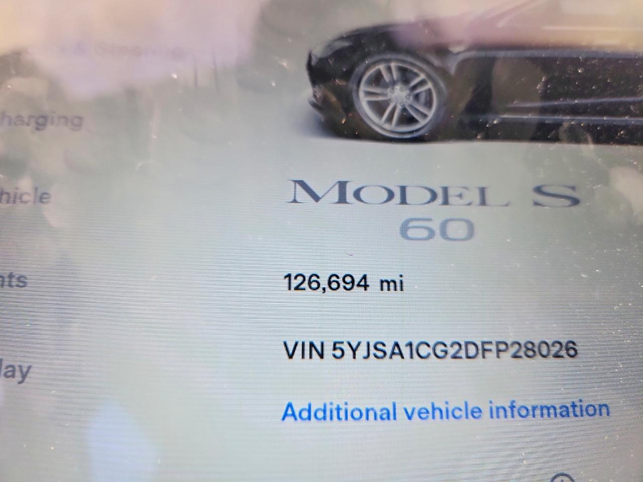 2013 Tesla Model S Black vin: 5YJSA1CG2DFP28026