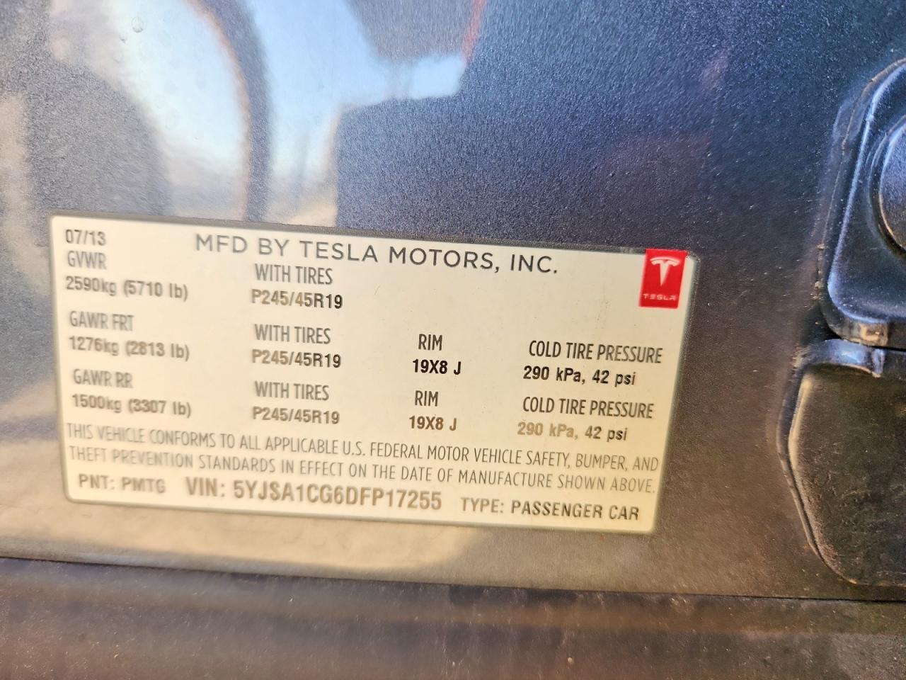 2013 Tesla Model S Gray vin: 5YJSA1CG6DFP17255