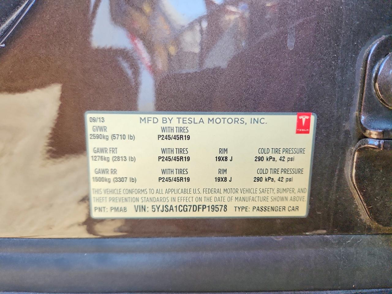 2013 Tesla Model S Brown vin: 5YJSA1CG7DFP19578