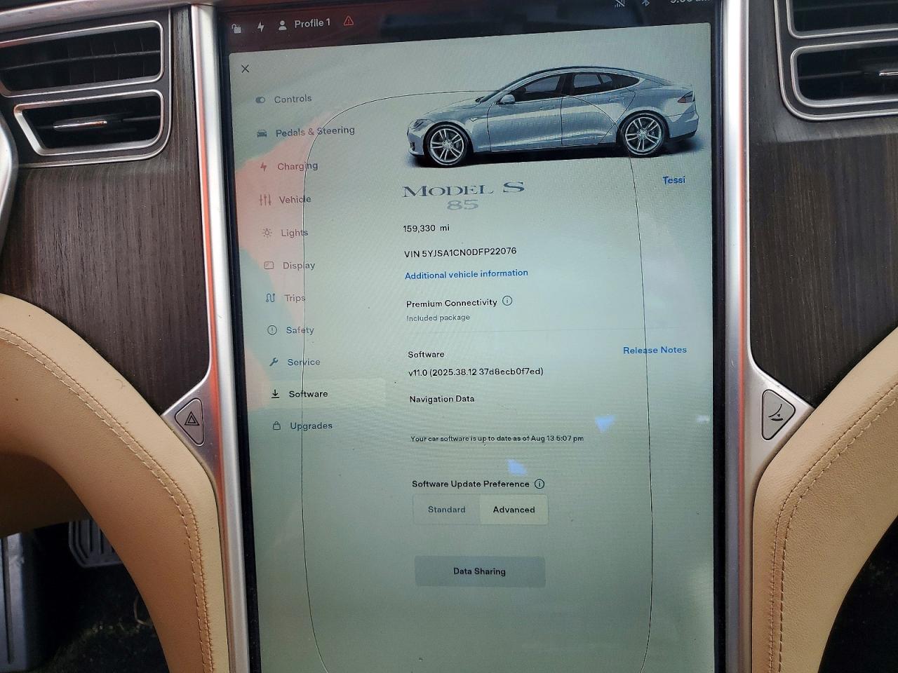 2013 Tesla Model S Silver vin: 5YJSA1CN0DFP22076