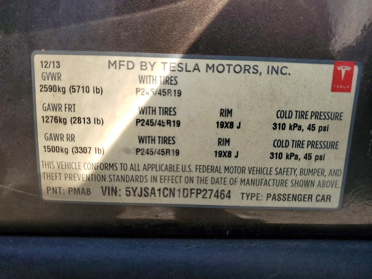 2013 Tesla Model S Brown vin: 5YJSA1CN1DFP27464
