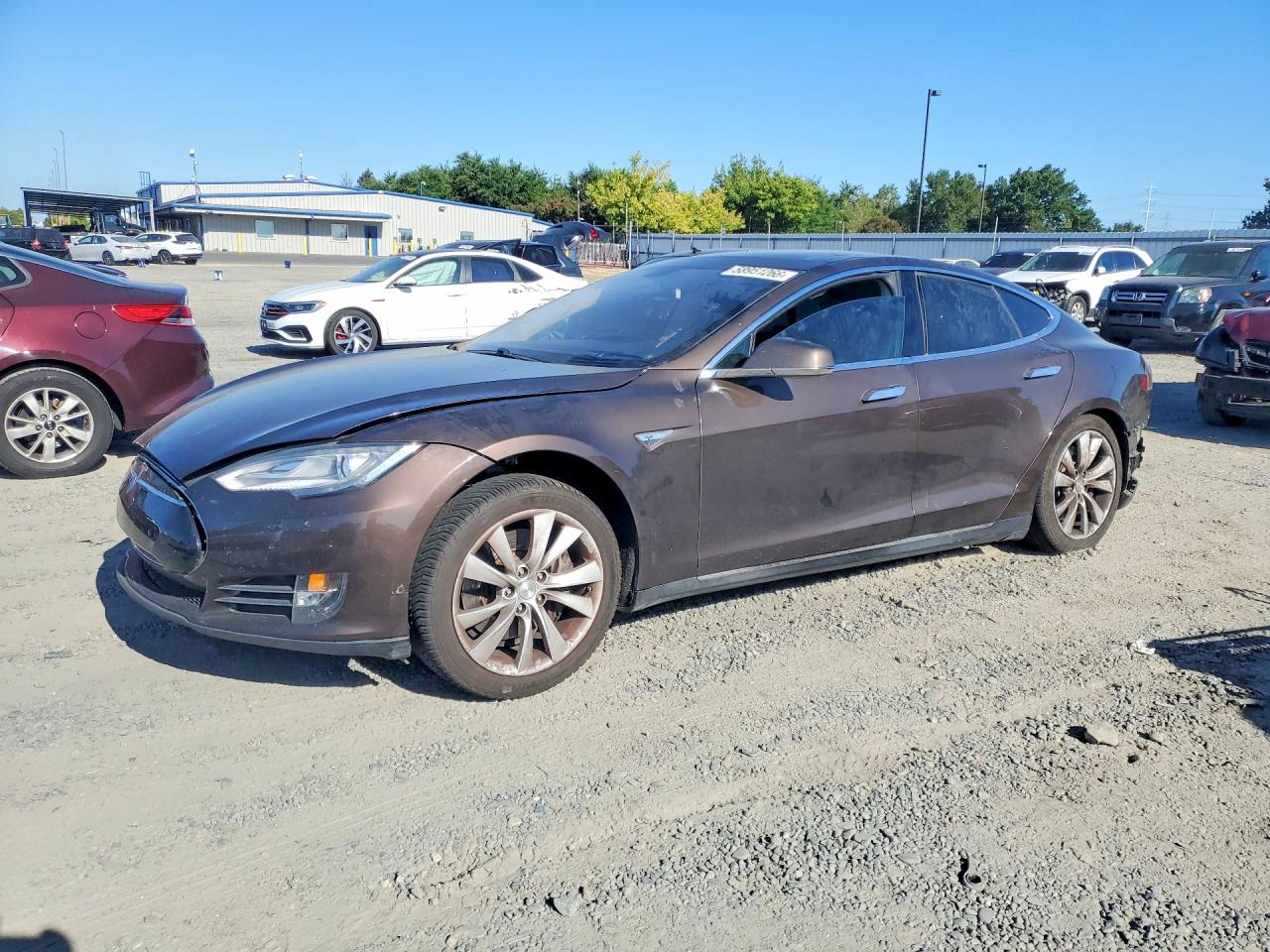 2013 Tesla Model S Brown vin: 5YJSA1CN1DFP27464