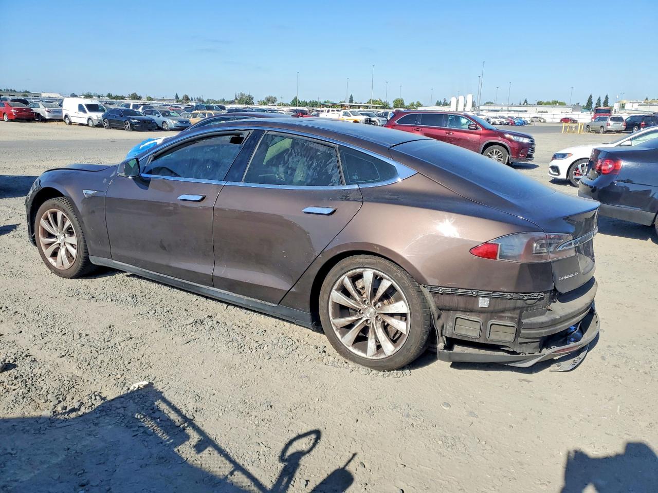 2013 Tesla Model S Brown vin: 5YJSA1CN1DFP27464