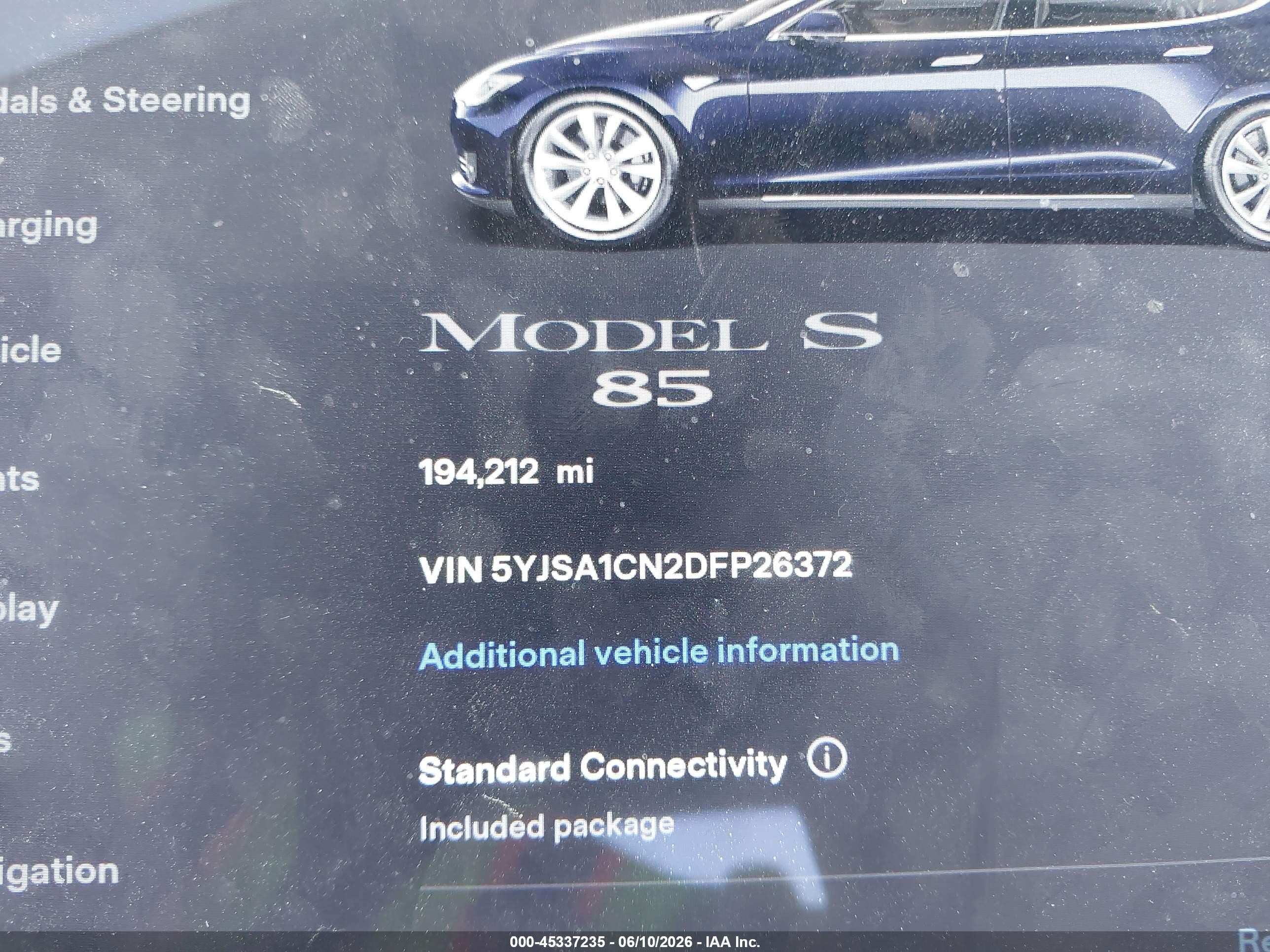 2013 Tesla Model S   Blue vin: 5YJSA1CN2DFP26372
